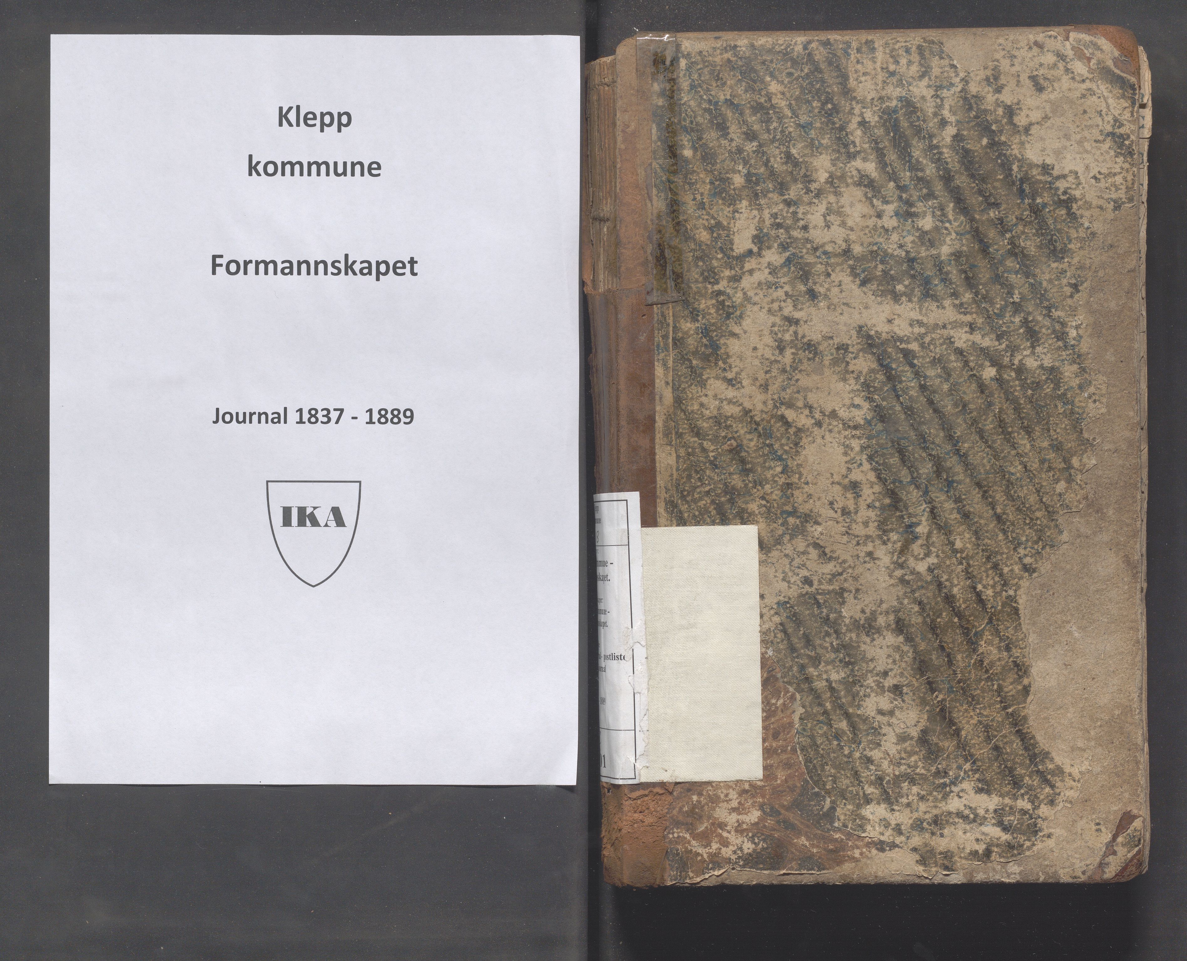 Klepp kommune - Formannskapet, IKAR/K-100277/C/L0001: Brevjournal, 1837-1889