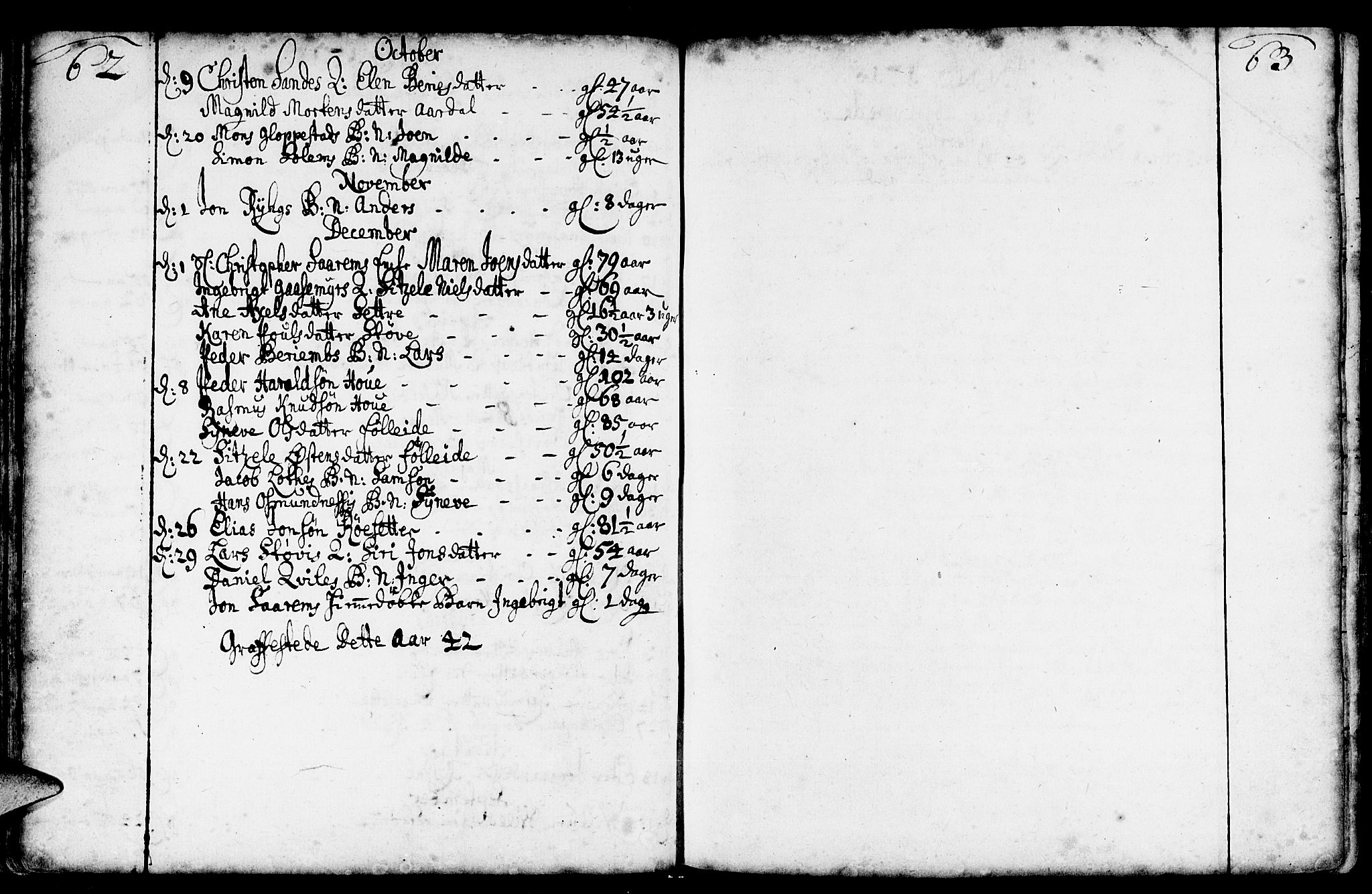 Gloppen sokneprestembete, AV/SAB-A-80101/H/Haa/Haaa/L0002: Parish register (official) no. A 2, 1712-1735, p. 62-63