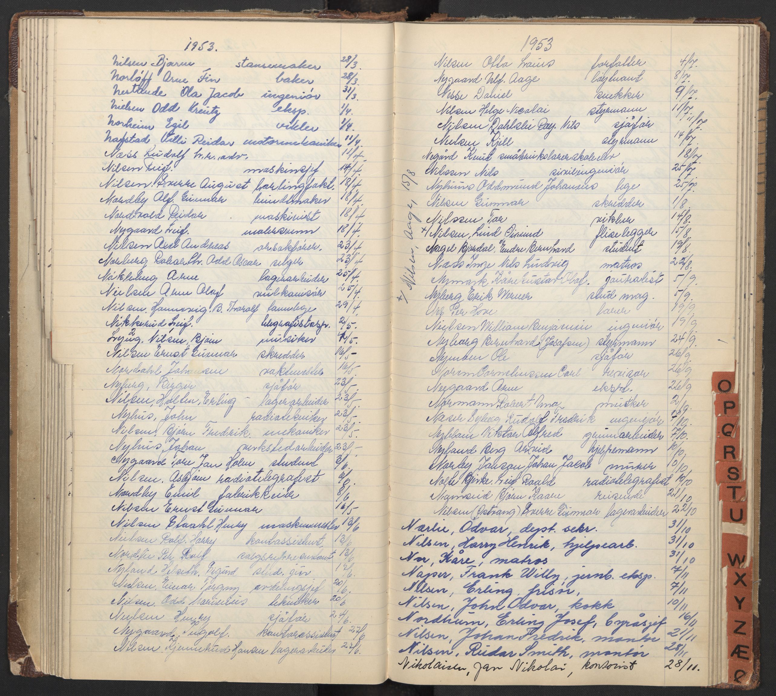 Oslo byfogd avd. I, AV/SAO-A-10220/L/La/L0008: Vigselsregister, 1951-1954, p. 99