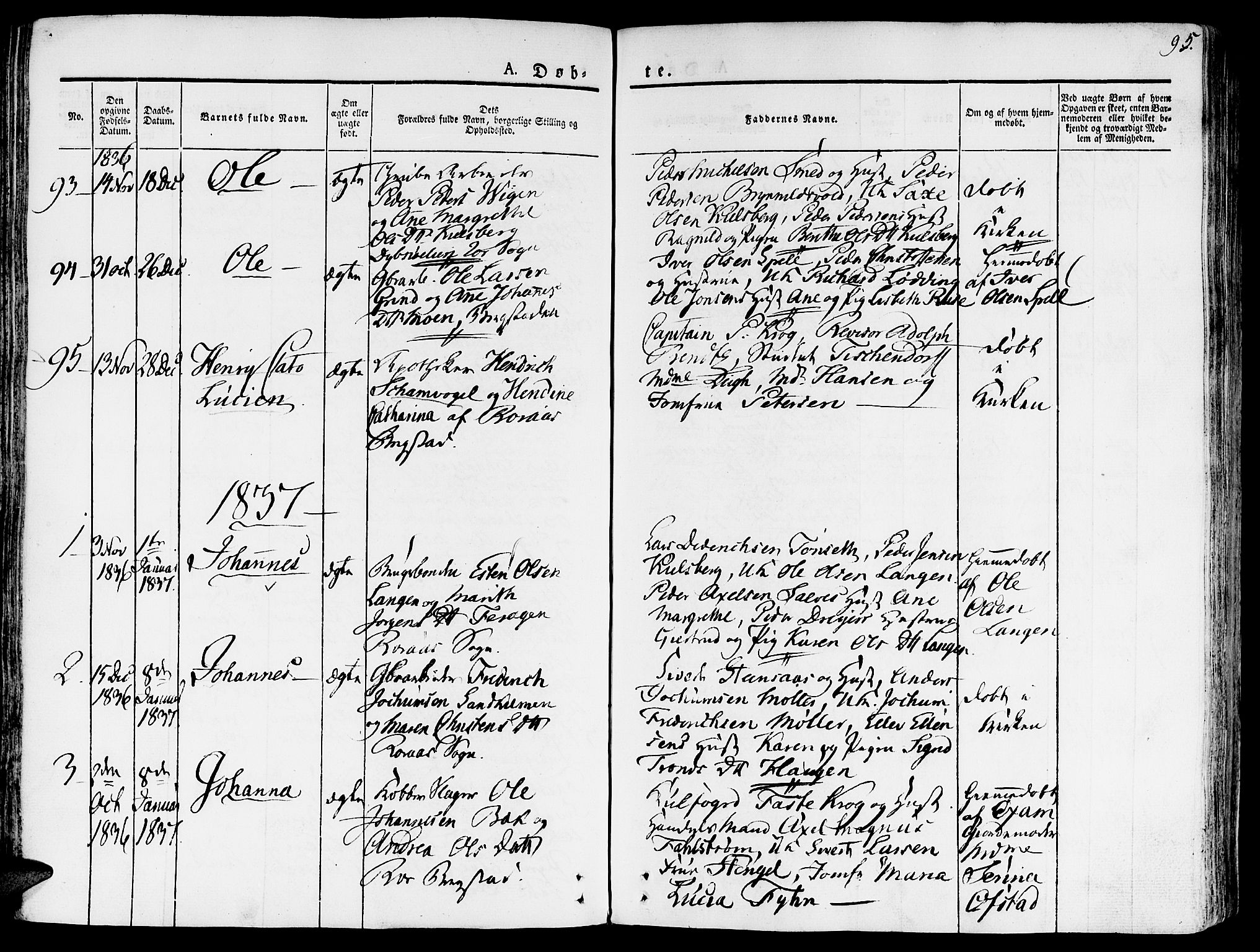 Ministerialprotokoller, klokkerbøker og fødselsregistre - Sør-Trøndelag, SAT/A-1456/681/L0930: Parish register (official) no. 681A08, 1829-1844, p. 95