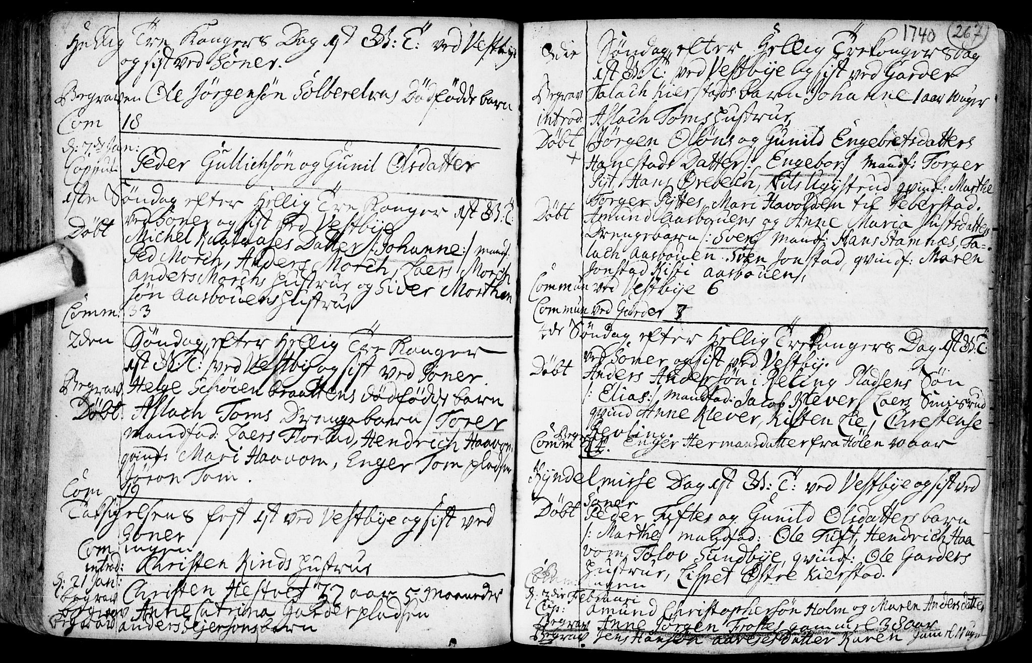 Vestby prestekontor Kirkebøker, SAO/A-10893/F/Fa/L0001.b: Parish register (official) no. I 1B, 1714-1759, p. 267