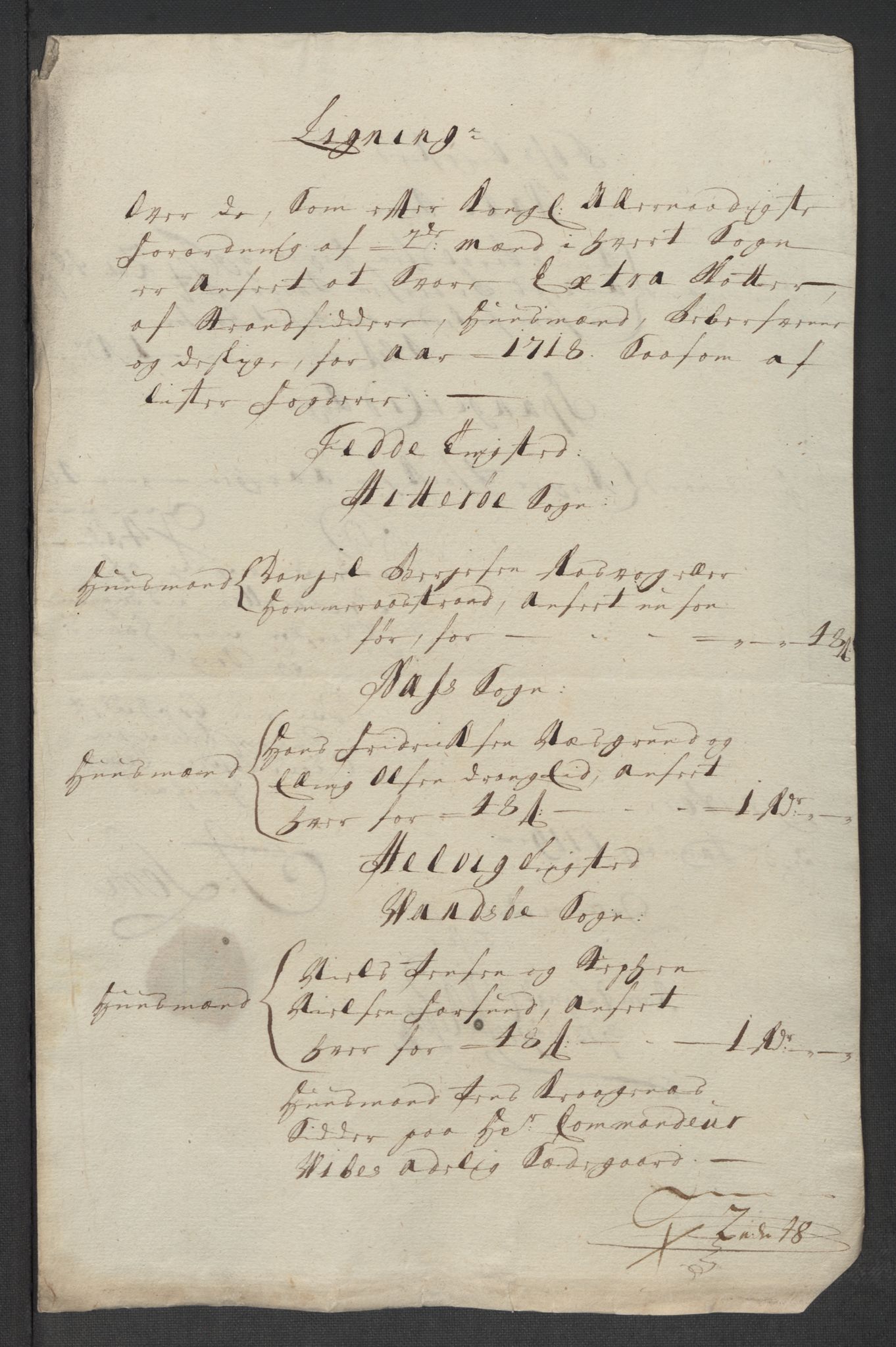 Rentekammeret inntil 1814, Reviderte regnskaper, Fogderegnskap, AV/RA-EA-4092/R43/L2563: Fogderegnskap Lista og Mandal, 1718, p. 84