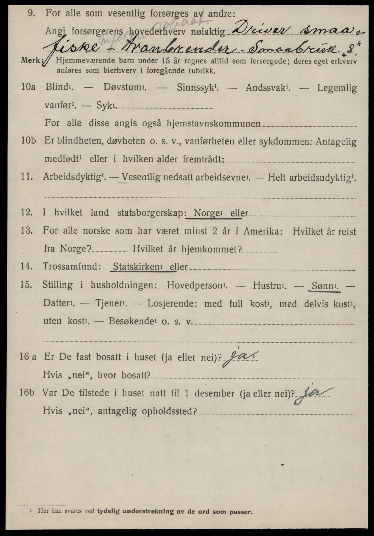 SAT, 1920 census for Brattvær, 1920, p. 783