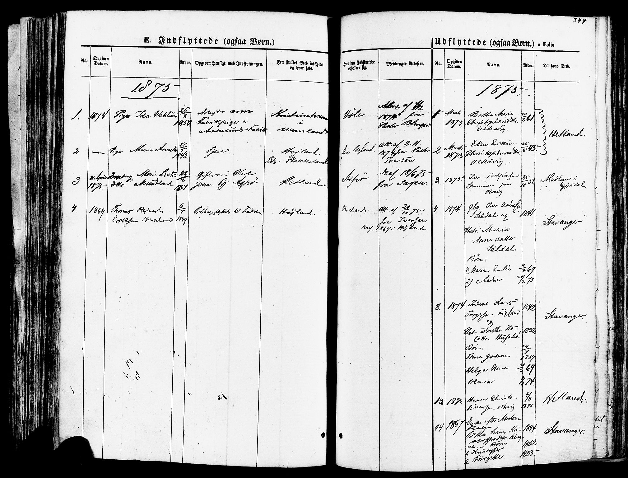 Høgsfjord sokneprestkontor, AV/SAST-A-101624/H/Ha/Haa/L0002: Parish register (official) no. A 2, 1855-1885, p. 344