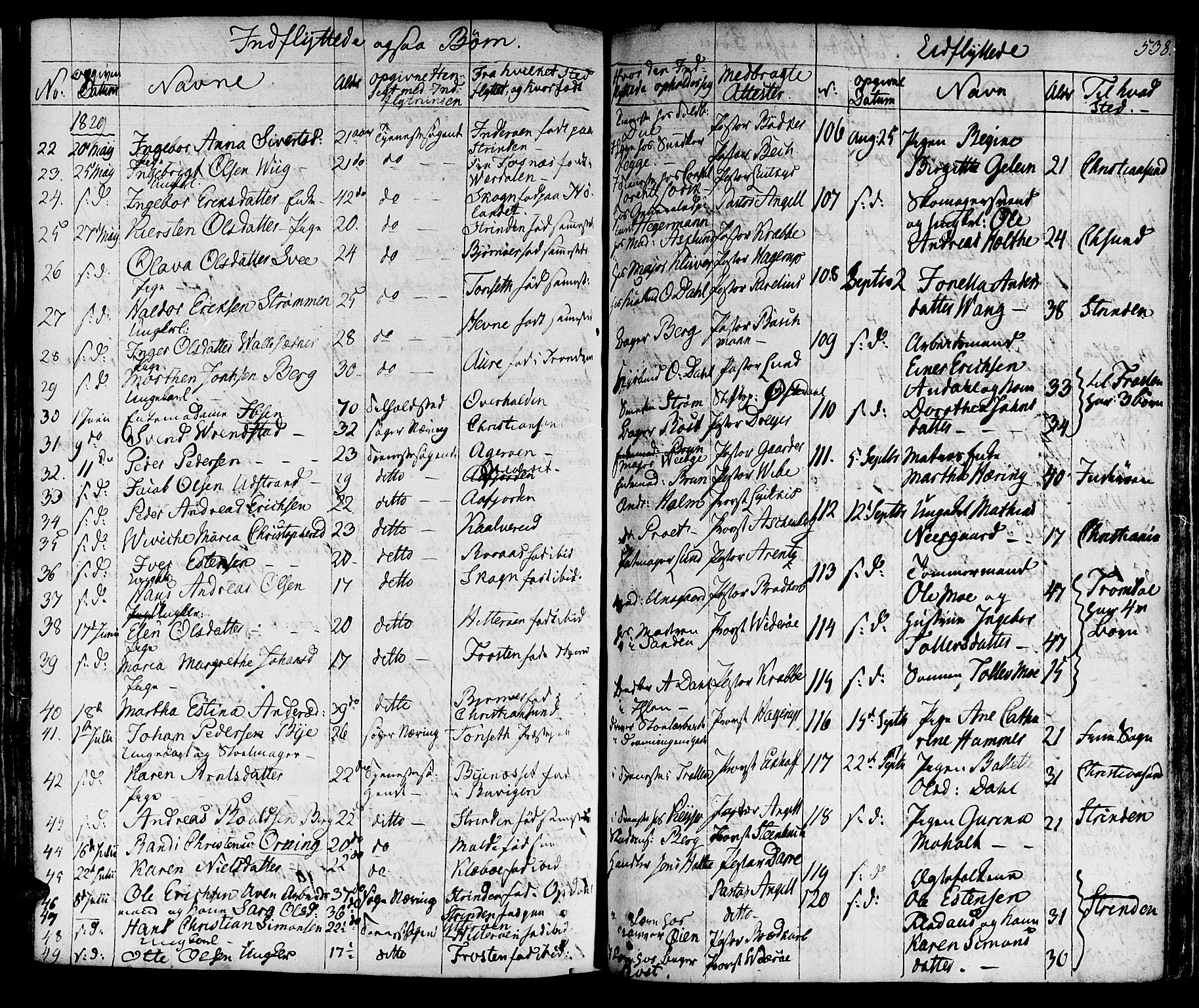 Ministerialprotokoller, klokkerbøker og fødselsregistre - Sør-Trøndelag, SAT/A-1456/601/L0045: Parish register (official) no. 601A13, 1821-1831, p. 538