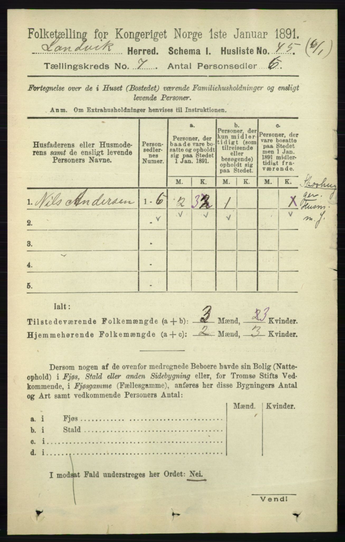 RA, 1891 census for 0924 Landvik, 1891, p. 2769