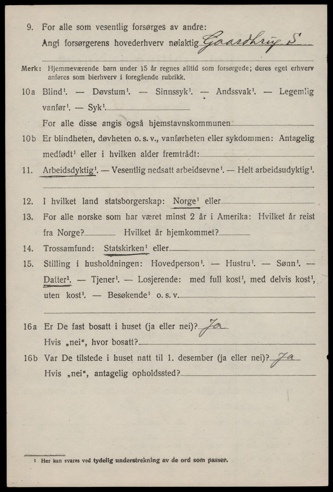 SAST, 1920 census for Høle, 1920, p. 1012