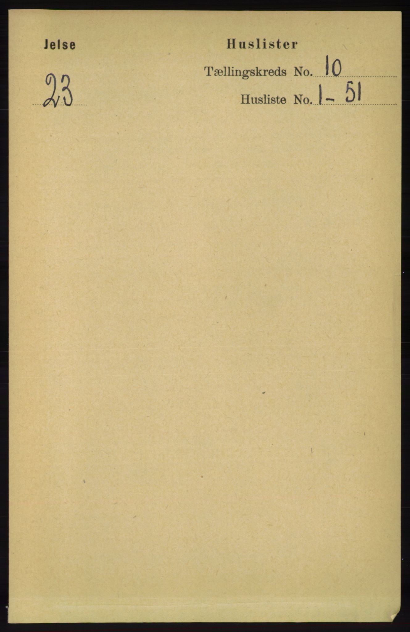 RA, 1891 census for 1138 Jelsa, 1891, p. 2373