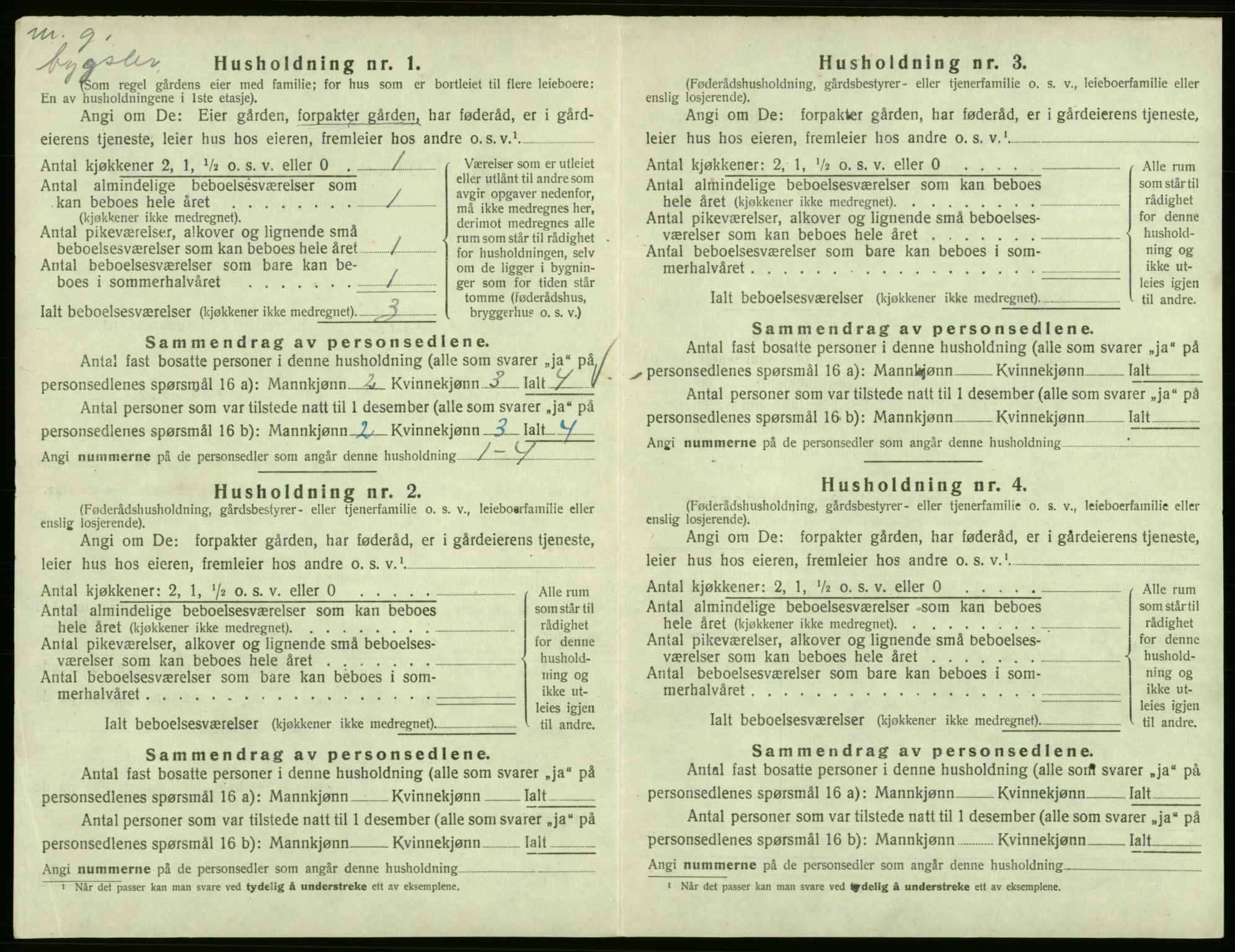 SAB, 1920 census for Fitjar, 1920, p. 832