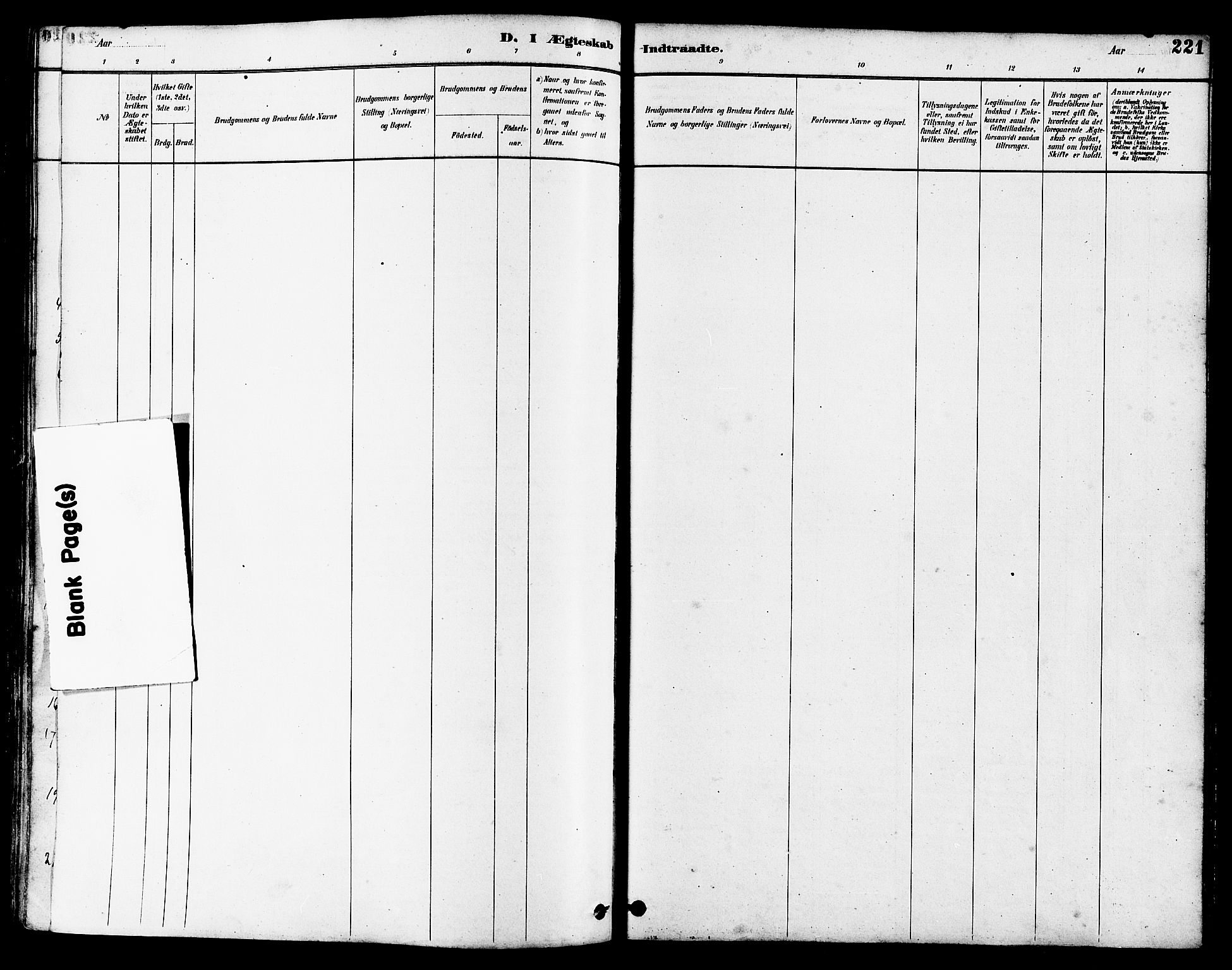 Hetland sokneprestkontor, AV/SAST-A-101826/30/30BB/L0005: Parish register (copy) no. B 5, 1878-1910, p. 221