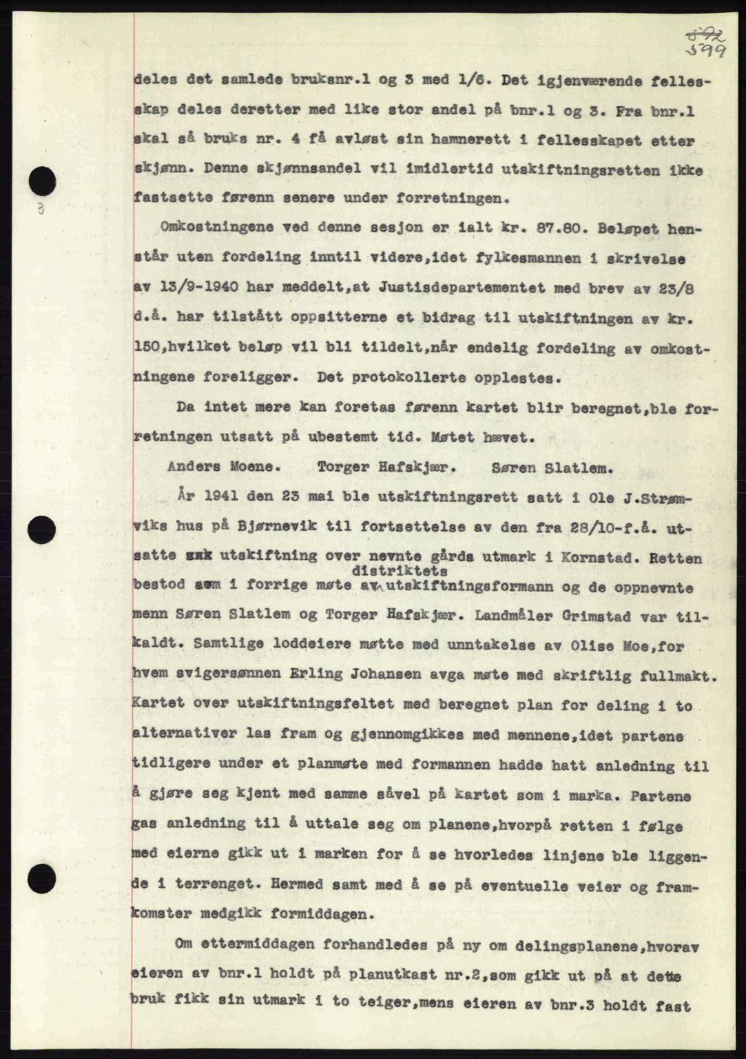 Nordmøre sorenskriveri, AV/SAT-A-4132/1/2/2Ca: Mortgage book no. A92, 1942-1942, Diary no: : 1174/1942