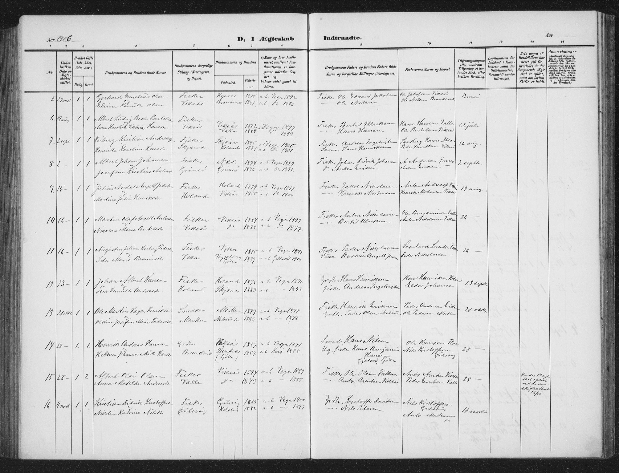 Ministerialprotokoller, klokkerbøker og fødselsregistre - Nordland, AV/SAT-A-1459/816/L0254: Parish register (copy) no. 816C04, 1905-1934