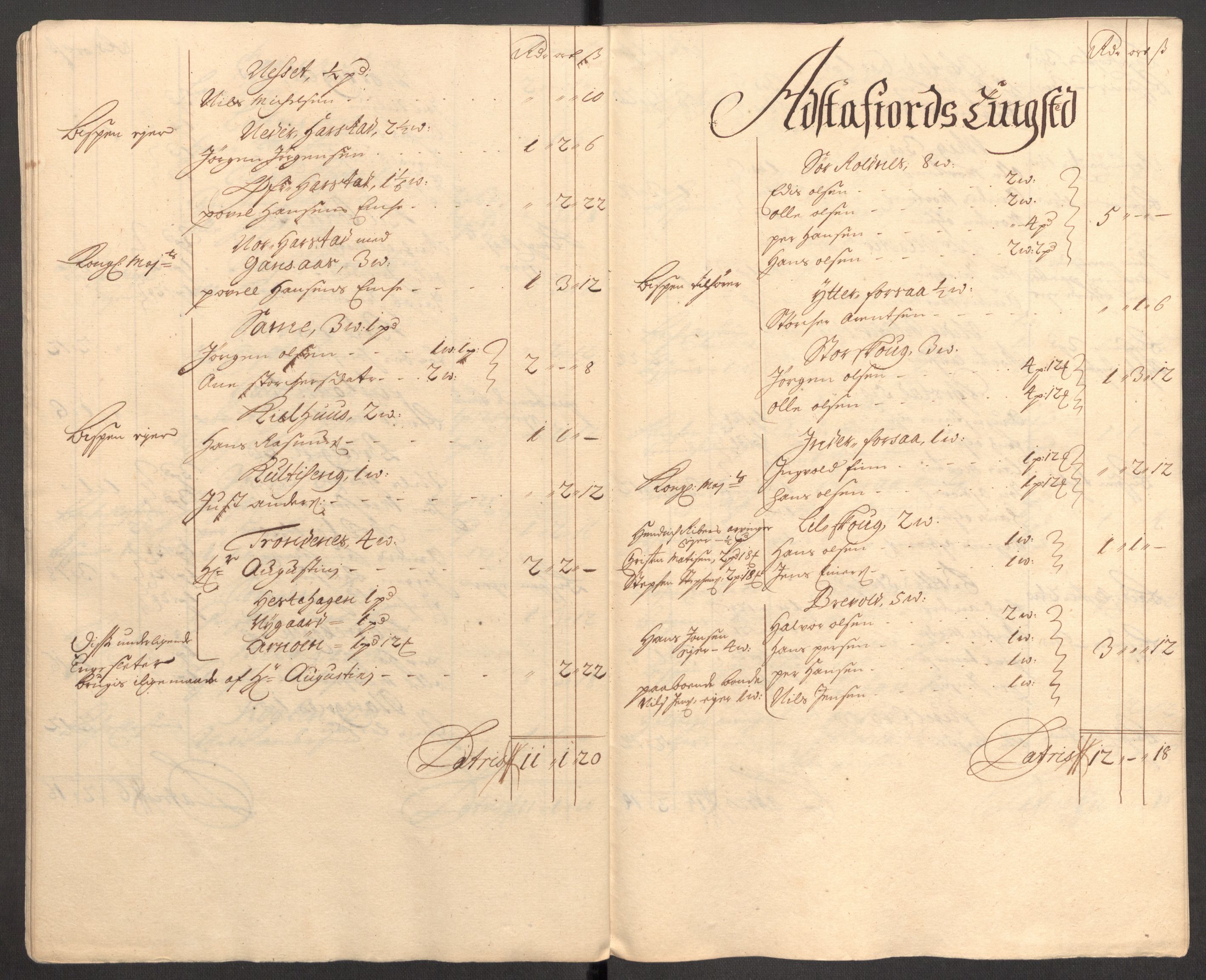 Rentekammeret inntil 1814, Reviderte regnskaper, Fogderegnskap, AV/RA-EA-4092/R68/L4756: Fogderegnskap Senja og Troms, 1705-1707, p. 297