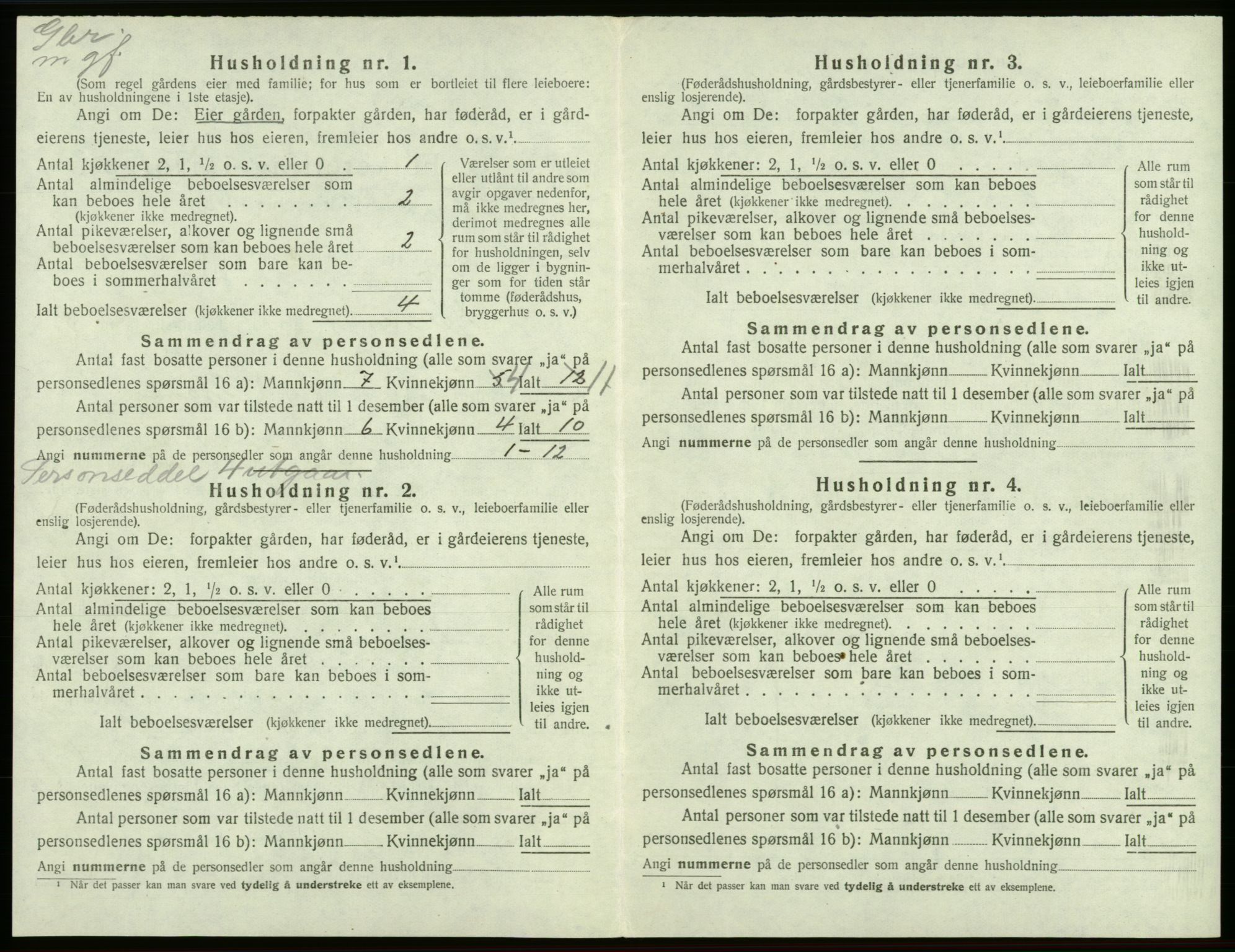 SAB, 1920 census for Valestrand, 1920, p. 169