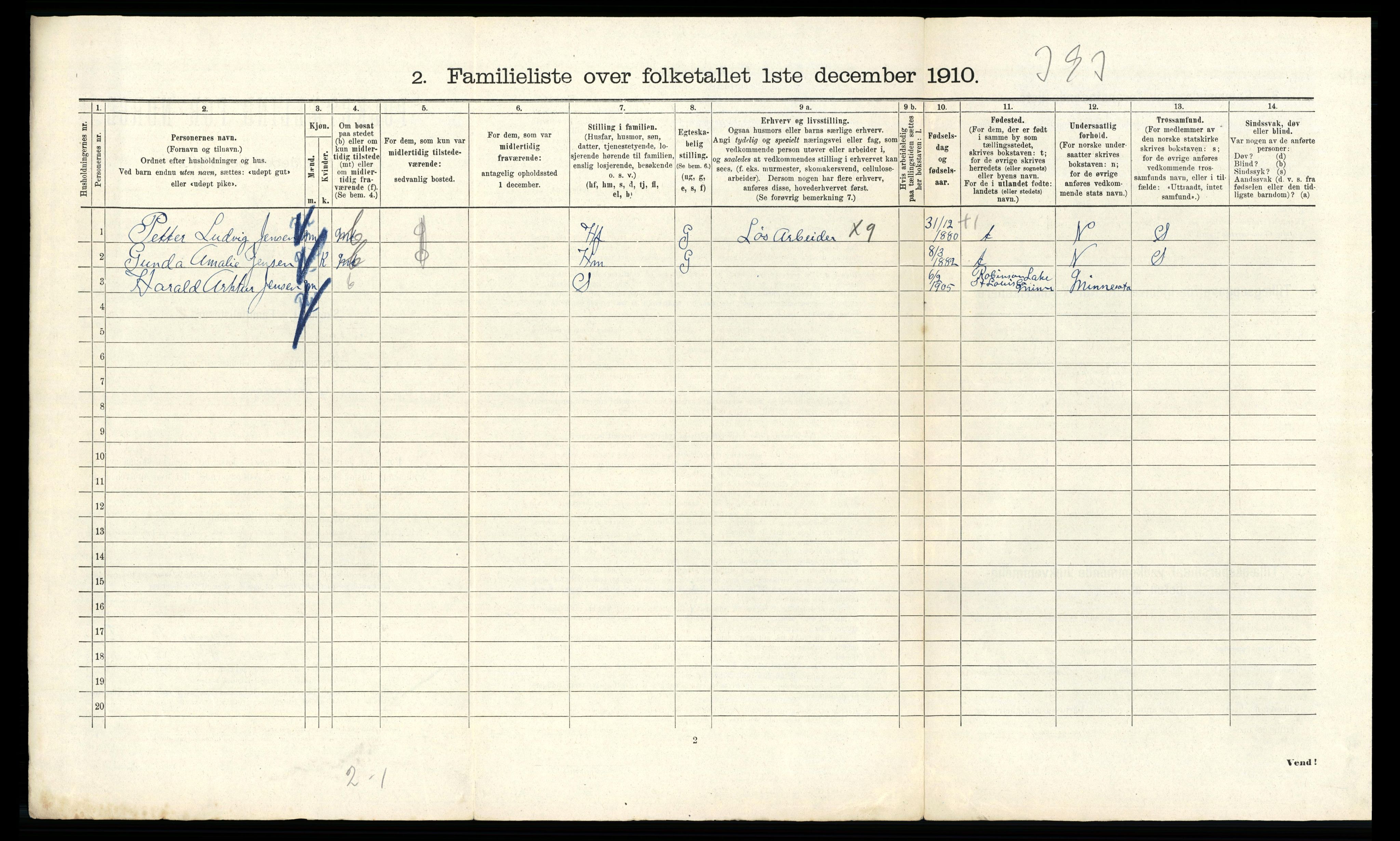 RA, 1910 census for Kristiania, 1910, p. 124186