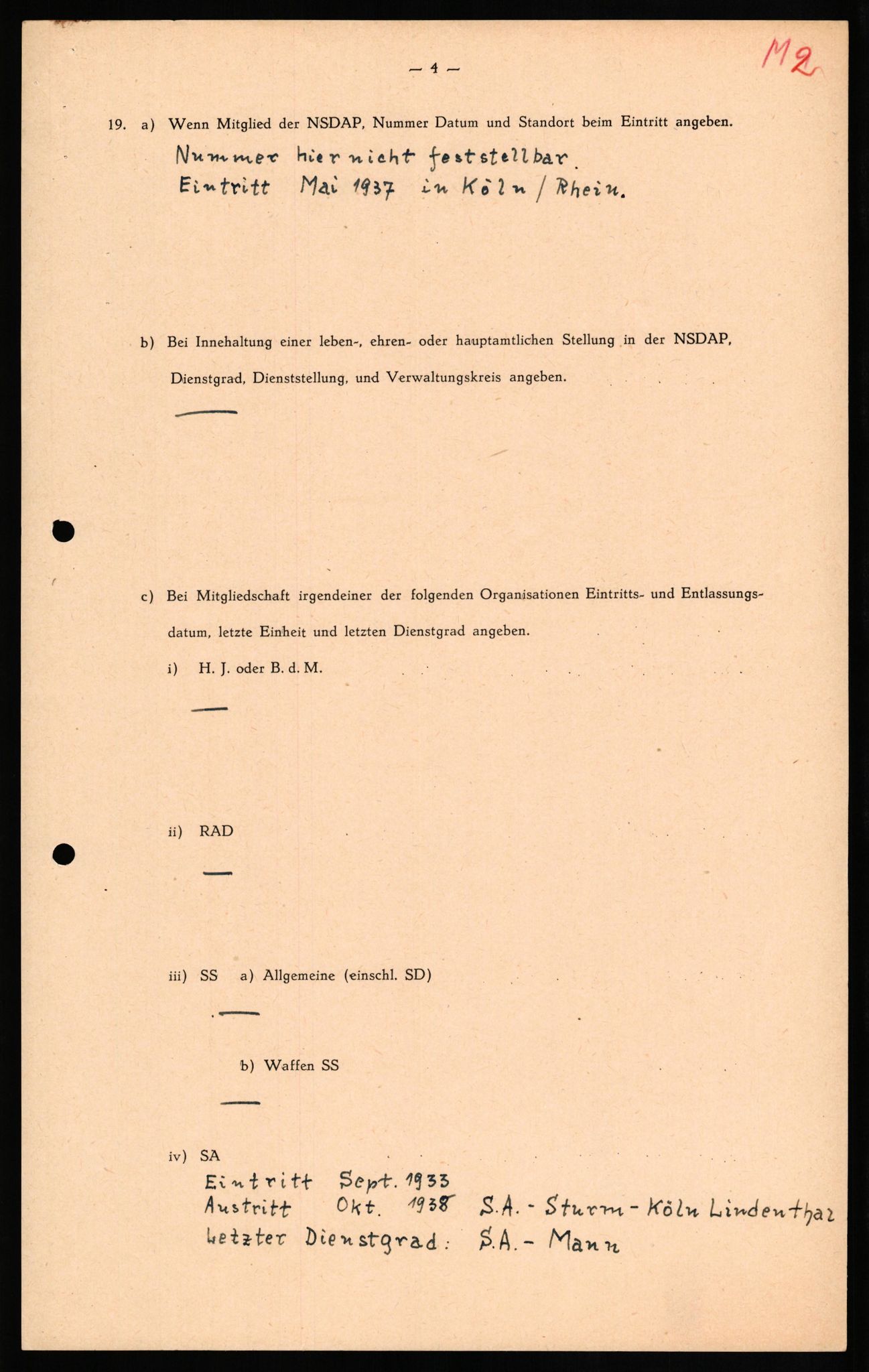 Forsvaret, Forsvarets overkommando II, AV/RA-RAFA-3915/D/Db/L0021: CI Questionaires. Tyske okkupasjonsstyrker i Norge. Tyskere., 1945-1946, p. 442