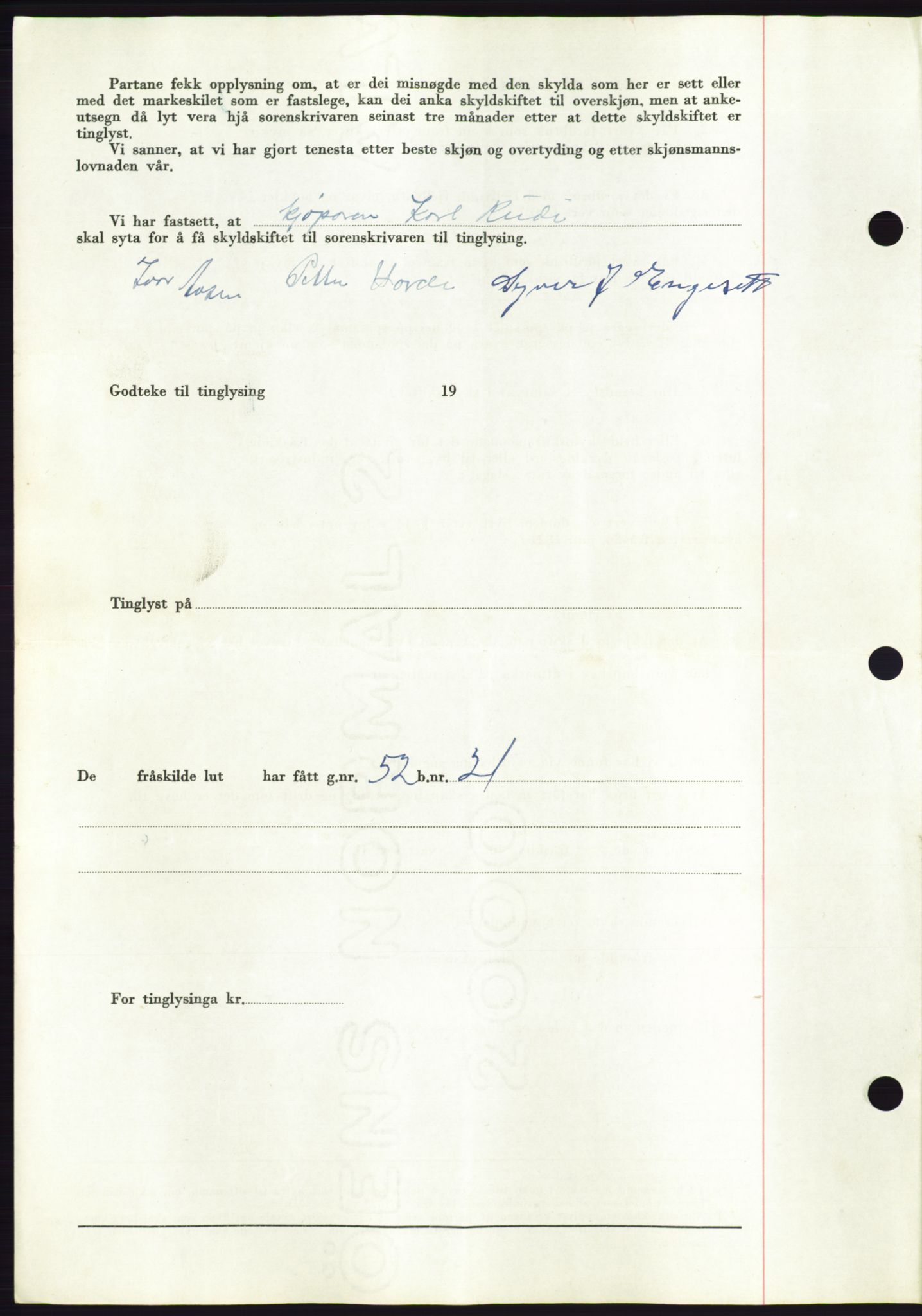 Søre Sunnmøre sorenskriveri, AV/SAT-A-4122/1/2/2C/L0086: Mortgage book no. 12A, 1949-1950, Diary no: : 931/1950