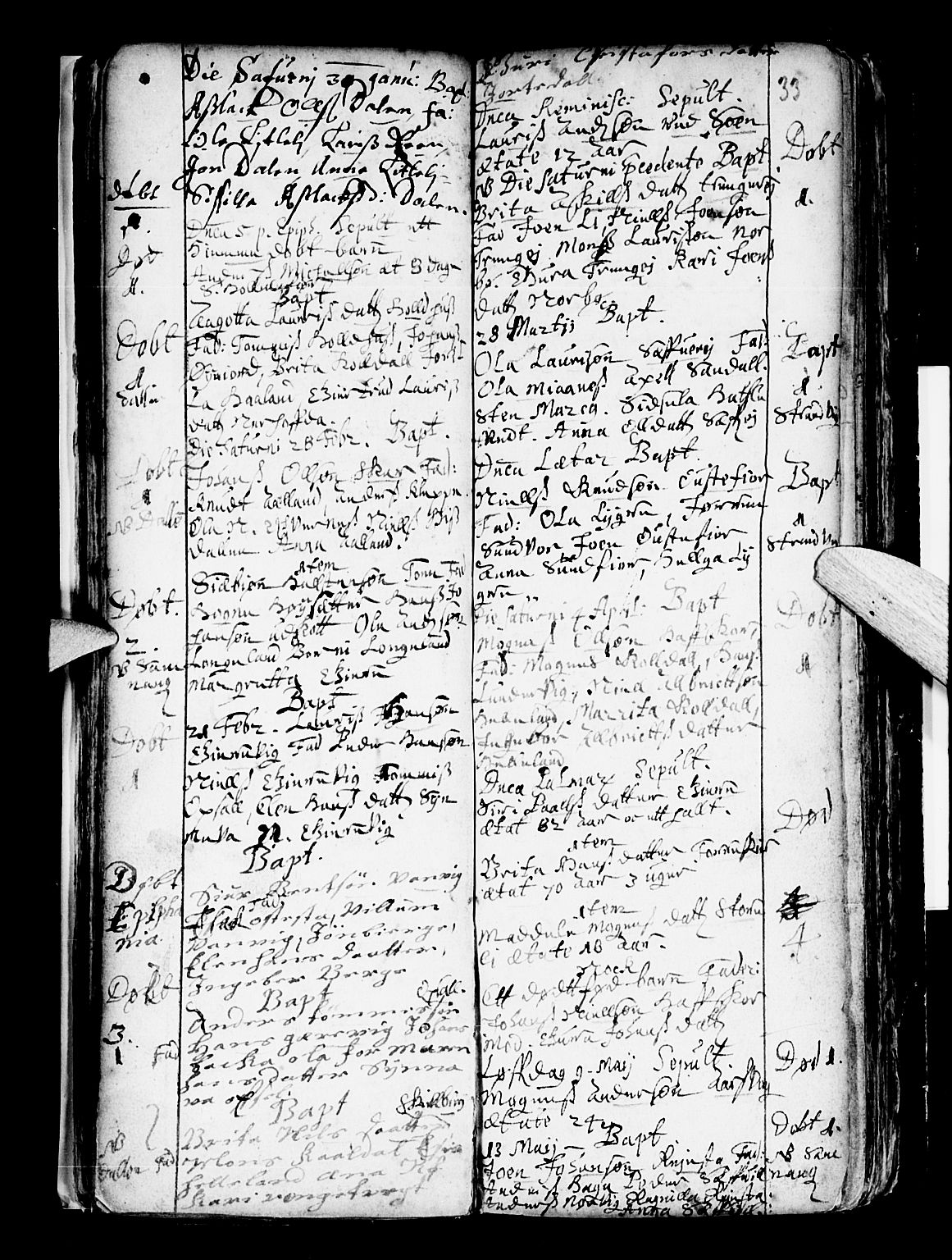 Os sokneprestembete, SAB/A-99929: Parish register (official) no. A 6, 1669-1719, p. 33
