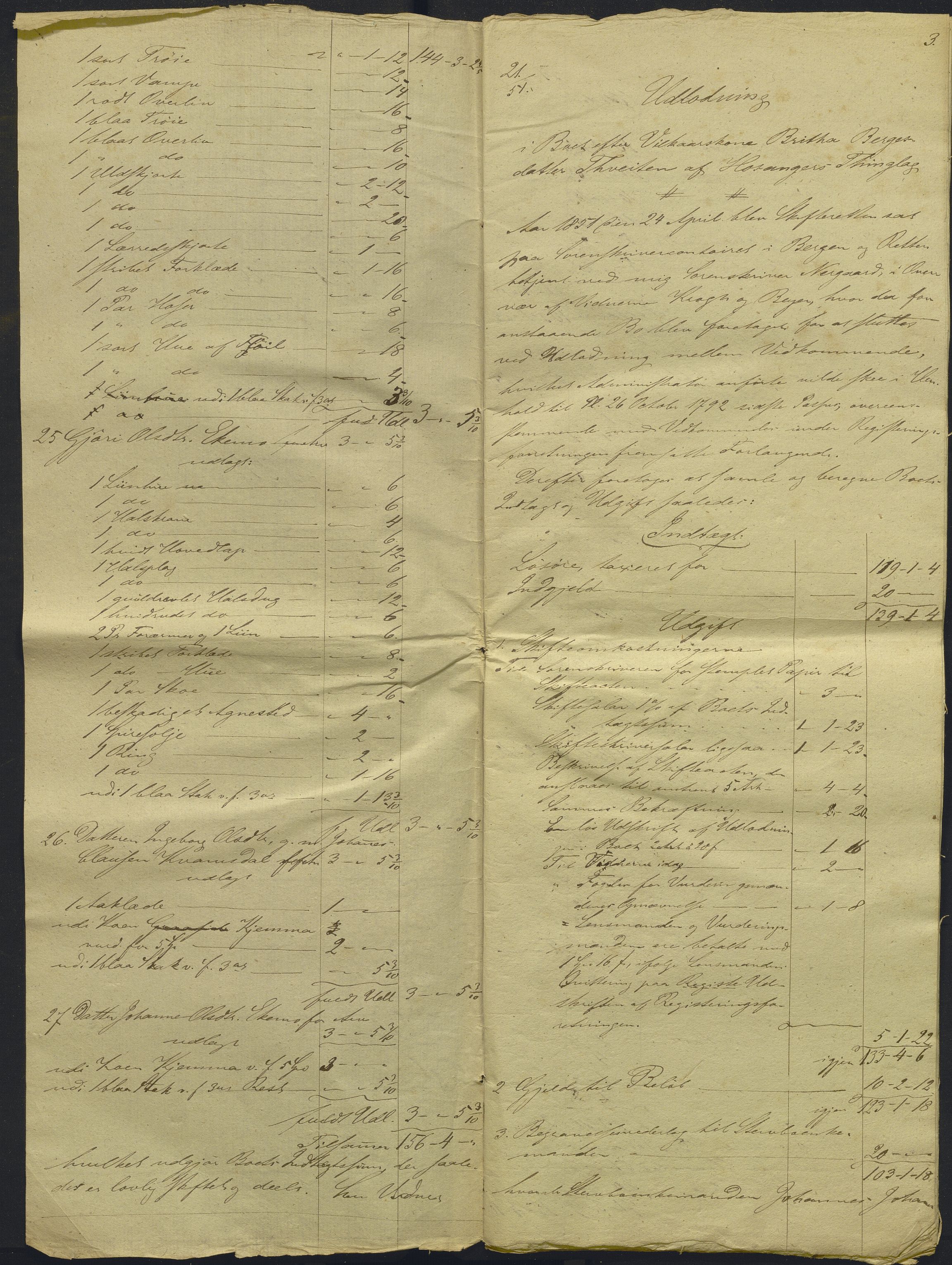 Nordhordland sorenskrivar, AV/SAB-A-2901/1/H/Hd/Hdb/L0001: Konsept til utlodningar, 1850-1852, p. 319