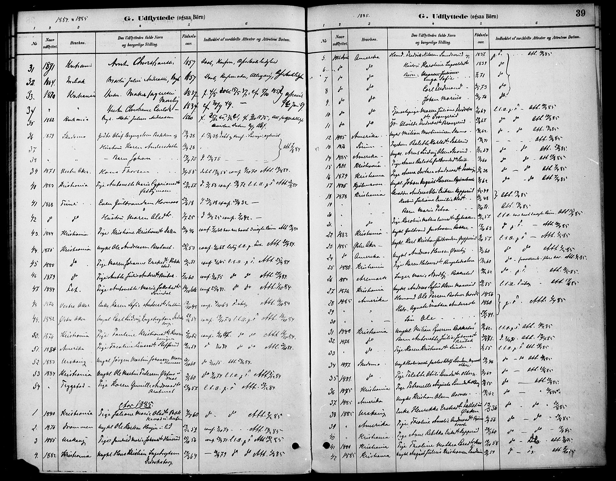 Høland prestekontor Kirkebøker, AV/SAO-A-10346a/F/Fa/L0014: Parish register (official) no. I 14, 1880-1897, p. 39