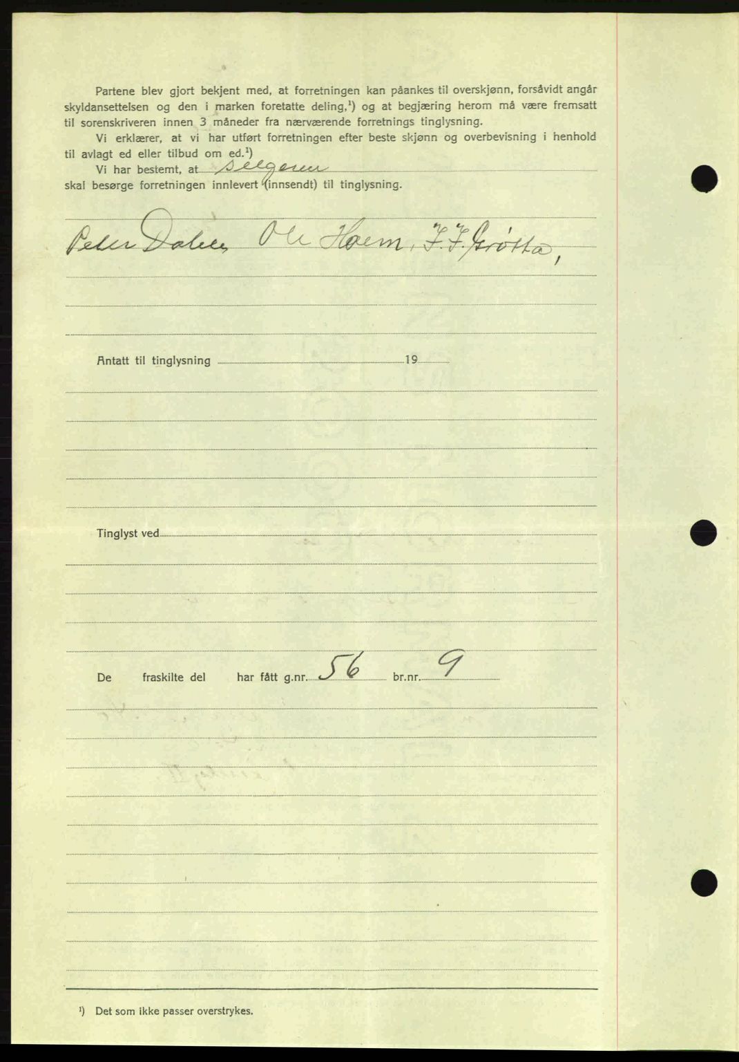Romsdal sorenskriveri, SAT/A-4149/1/2/2C: Mortgage book no. A3, 1937-1937, Diary no: : 1830/1937