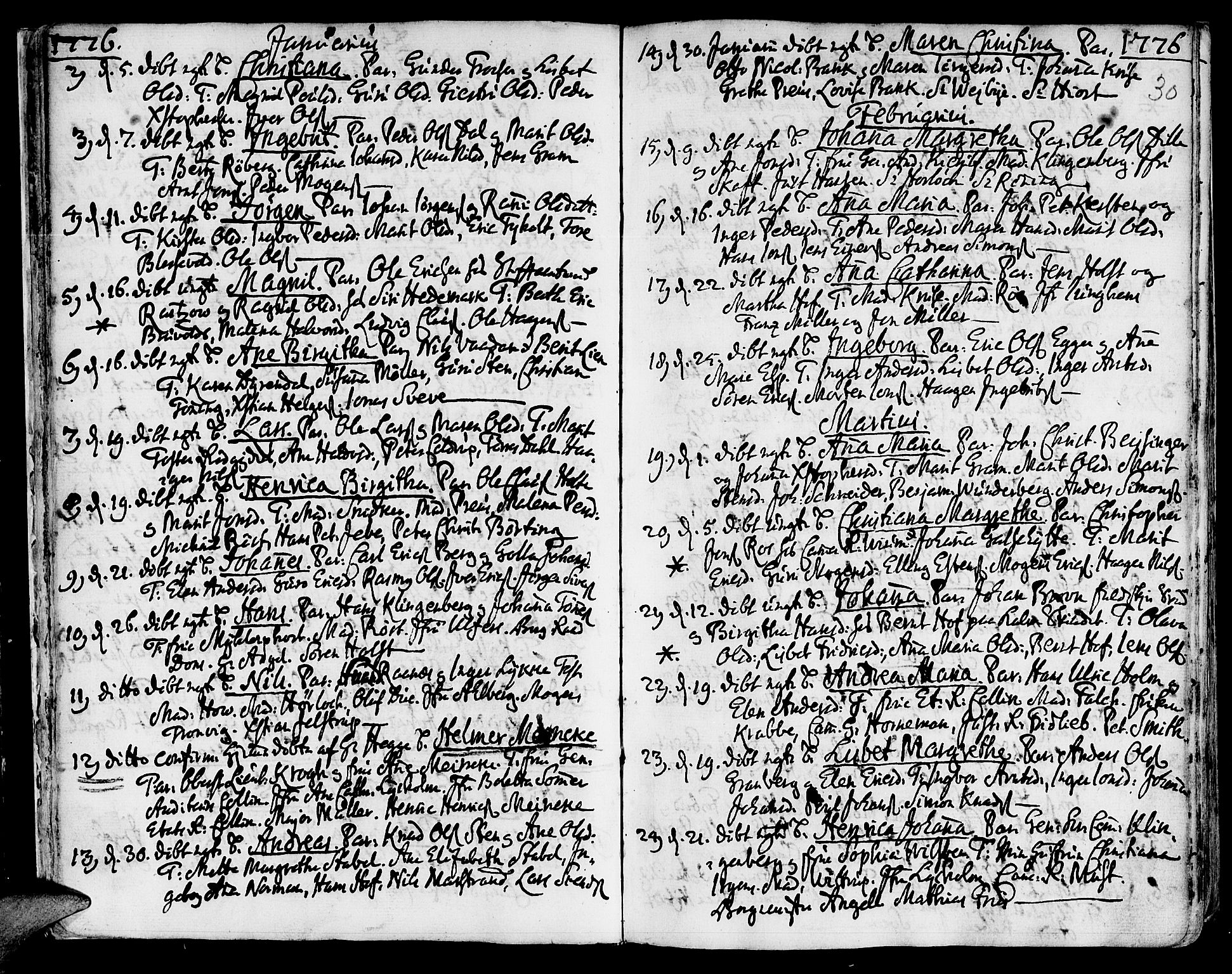 Ministerialprotokoller, klokkerbøker og fødselsregistre - Sør-Trøndelag, SAT/A-1456/601/L0039: Parish register (official) no. 601A07, 1770-1819, p. 30