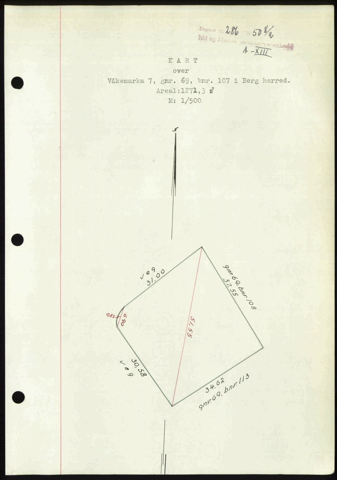 Idd og Marker sorenskriveri, AV/SAO-A-10283/G/Gb/Gbb/L0013: Mortgage book no. A13, 1949-1950, Diary no: : 286/1950