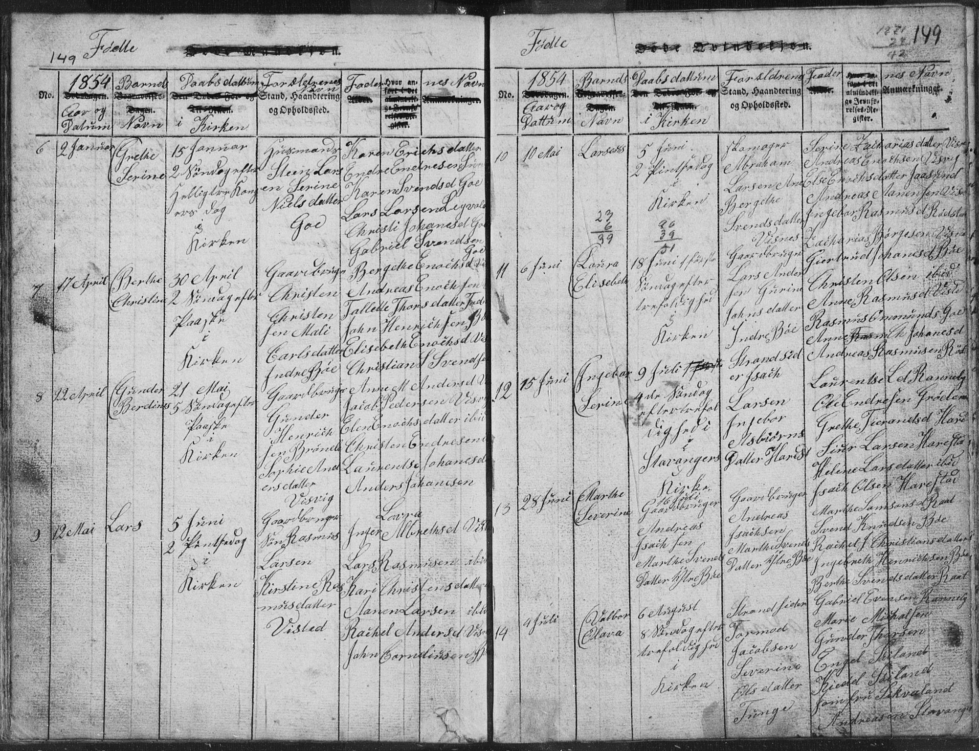 Hetland sokneprestkontor, AV/SAST-A-101826/30/30BA/L0001: Parish register (official) no. A 1, 1816-1856, p. 149