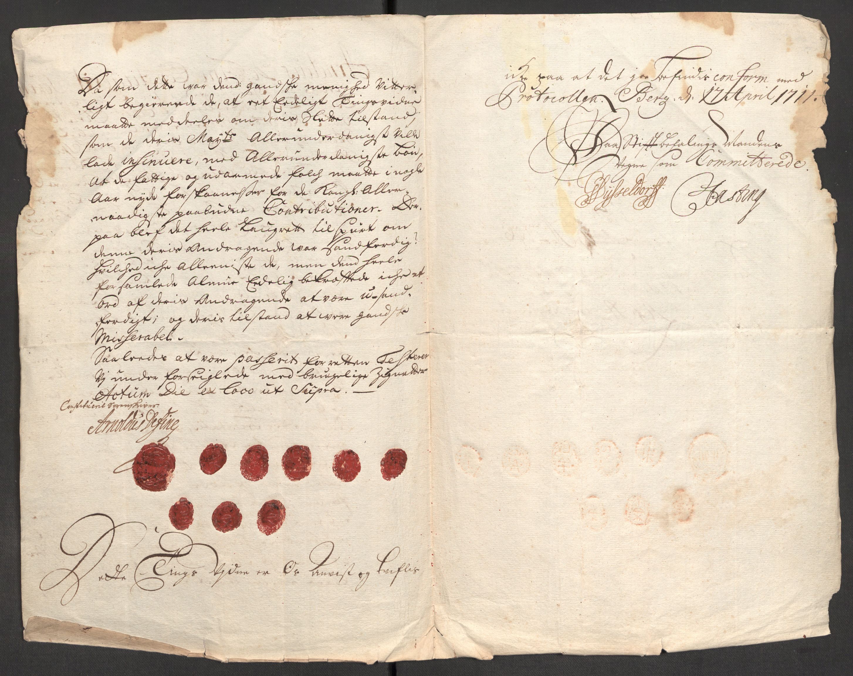 Rentekammeret inntil 1814, Reviderte regnskaper, Fogderegnskap, AV/RA-EA-4092/R48/L2987: Fogderegnskap Sunnhordland og Hardanger, 1711, p. 367