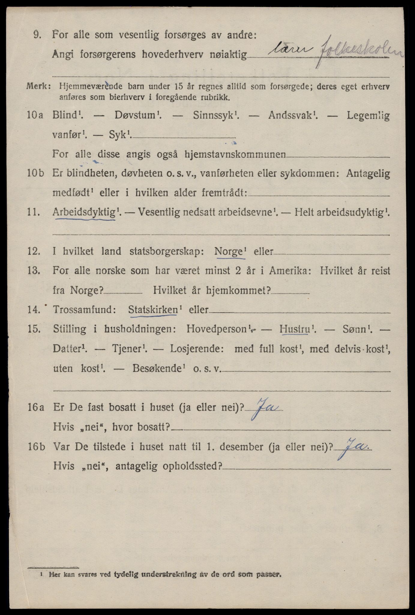 SAST, 1920 census for Sjernarøy, 1920, p. 407