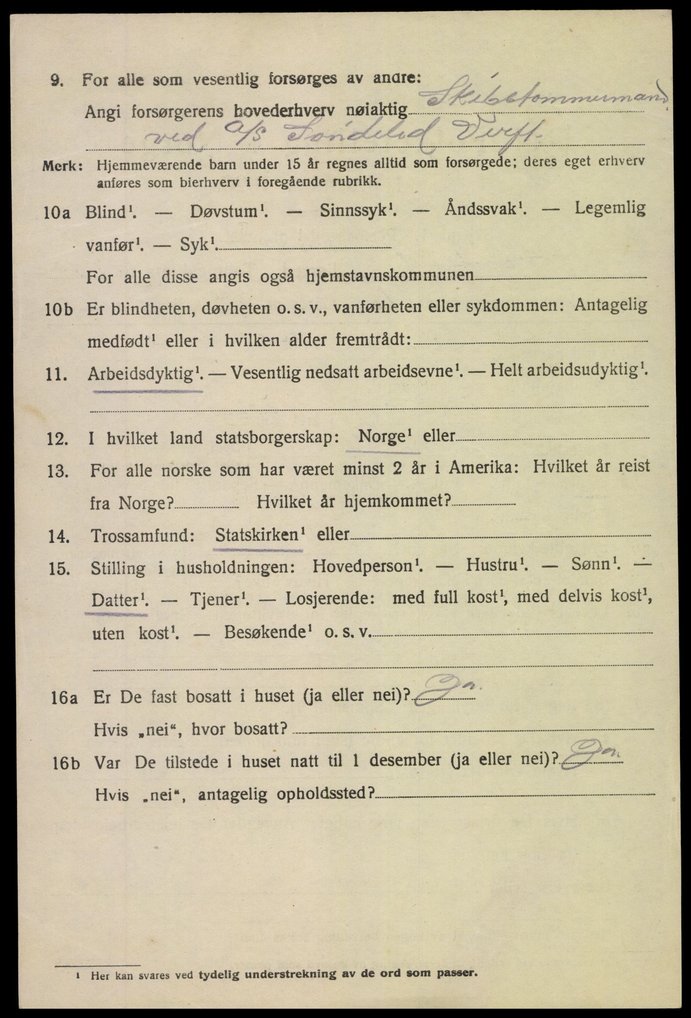 SAK, 1920 census for Søndeled, 1920, p. 7318