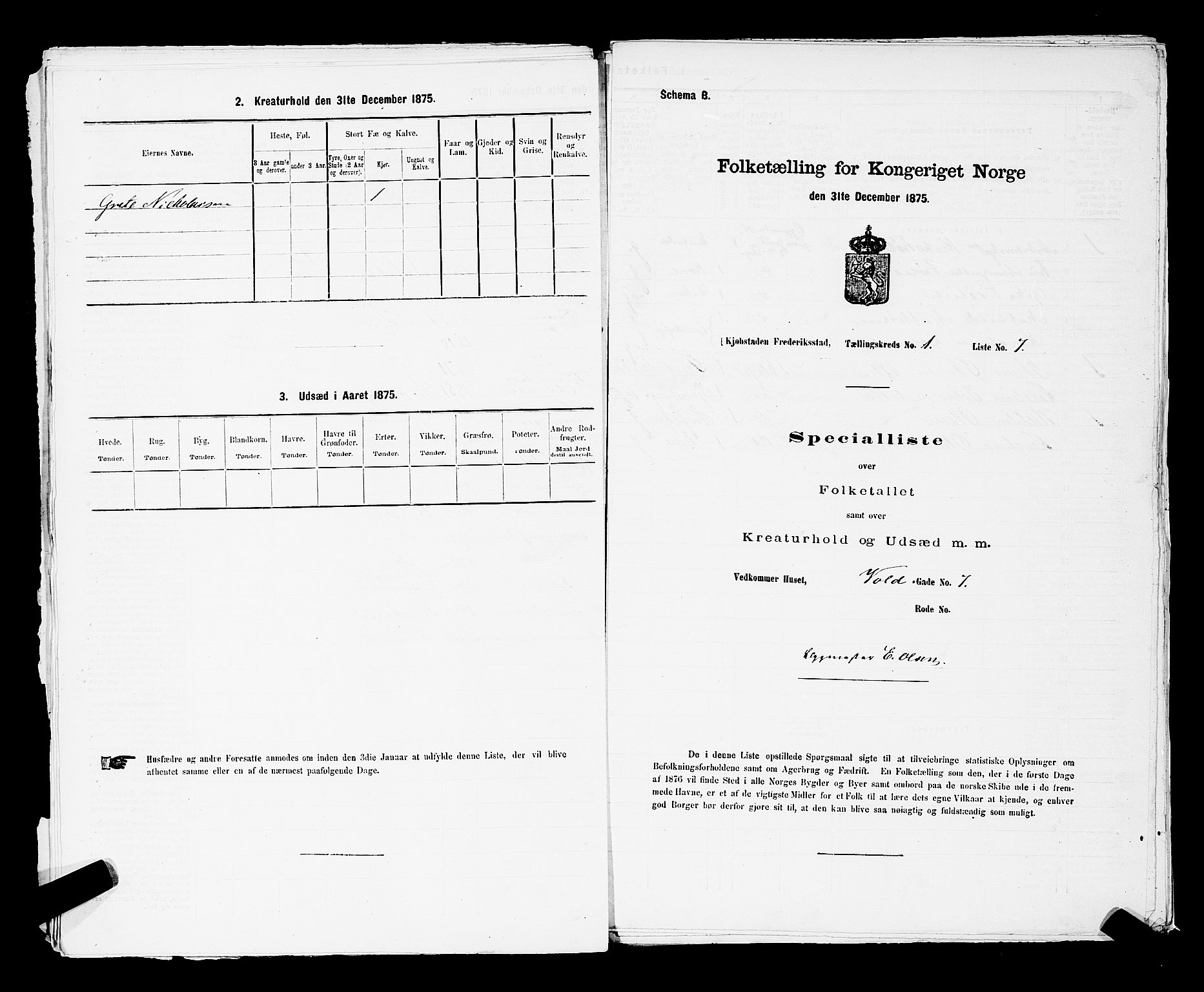 RA, 1875 census for 0103B Fredrikstad/Fredrikstad, 1875, p. 30