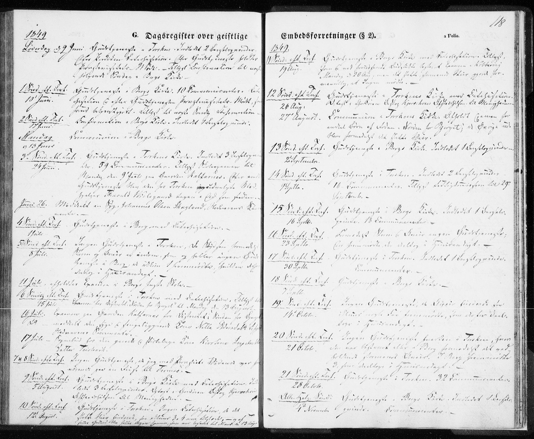 Berg sokneprestkontor, AV/SATØ-S-1318/G/Ga/Gaa/L0001kirke: Parish register (official) no. 1, 1846-1859, p. 118