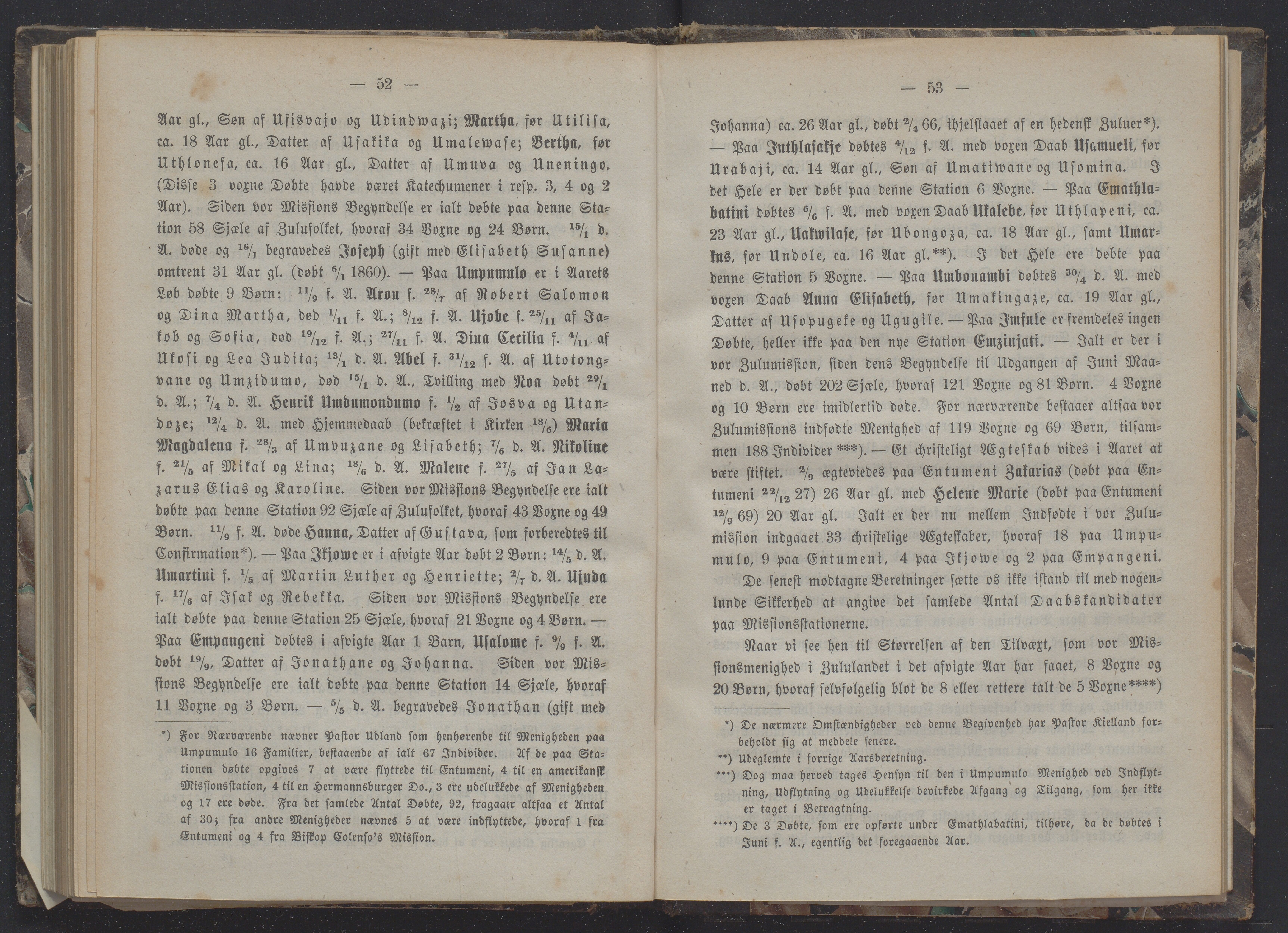 Det Norske Misjonsselskap - hovedadministrasjonen, VID/MA-A-1045/D/Db/Dba/L0337/0010: Beretninger, Bøker, Skrifter o.l   / Årsberetninger 29 , 1871, p. 52-53