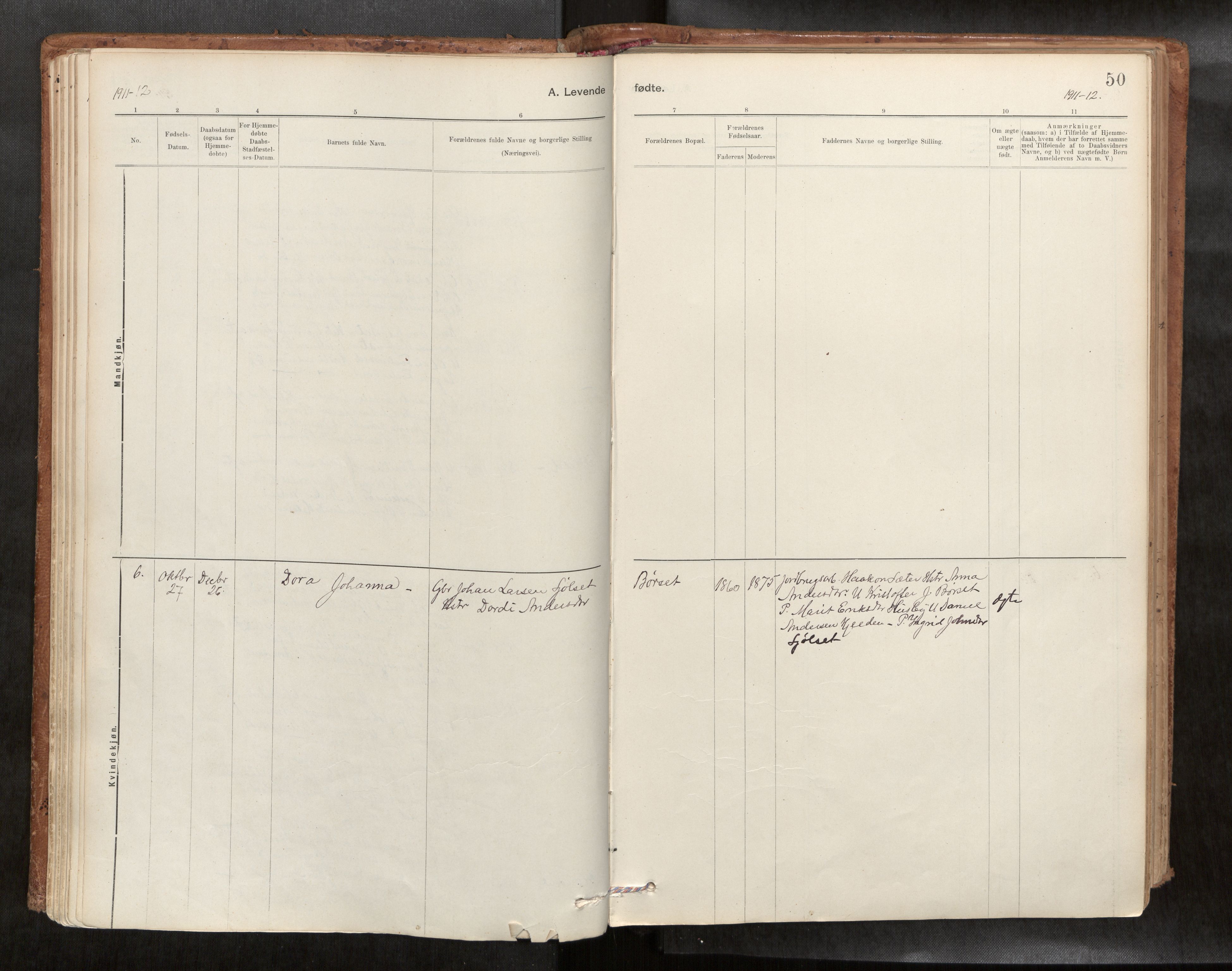 Ministerialprotokoller, klokkerbøker og fødselsregistre - Møre og Romsdal, AV/SAT-A-1454/588/L1006: Parish register (official) no. 588A03, 1886-1912, p. 50