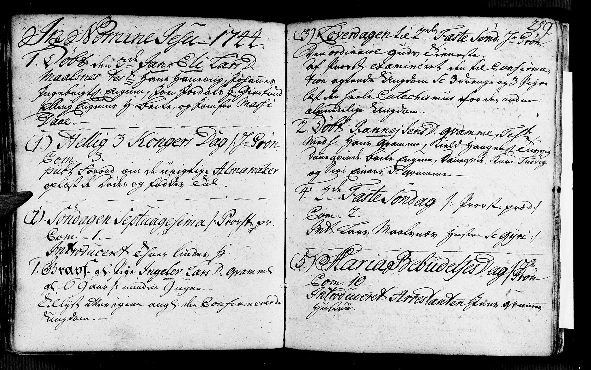 Vik sokneprestembete, SAB/A-81501: Parish register (official) no. A 2 /4, 1740-1754, p. 259