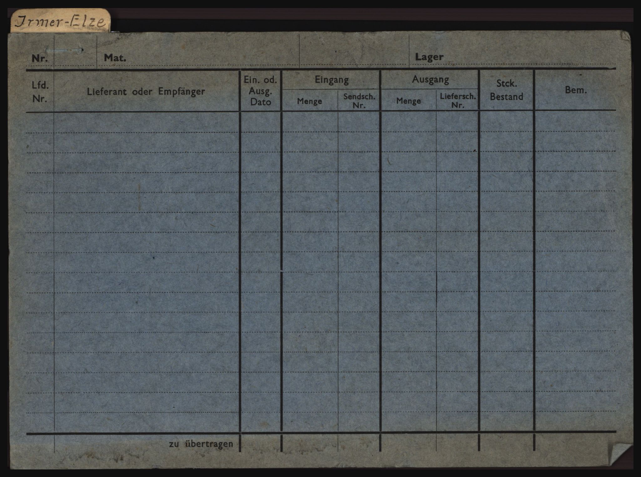 Tyske arkiver, Organisation Todt (OT), Einsatzgruppe Wiking, AV/RA-RAFA-2188/1/O/O12/L0002: Kartotek - Elektromaterial etc A-Z, 1940-1945, p. 2