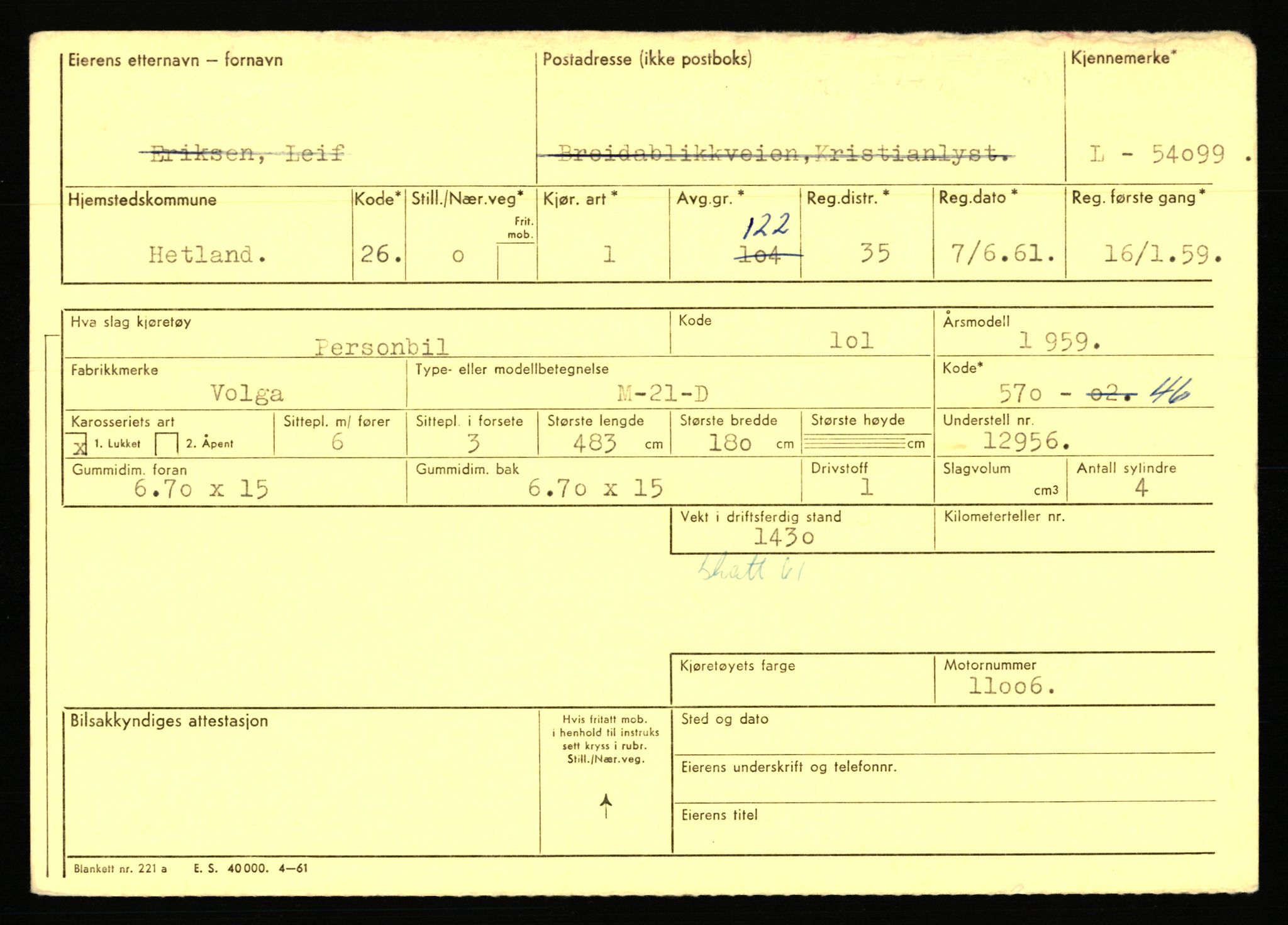 Stavanger trafikkstasjon, AV/SAST-A-101942/0/F/L0053: L-52900 - L-54199, 1930-1971, p. 2649