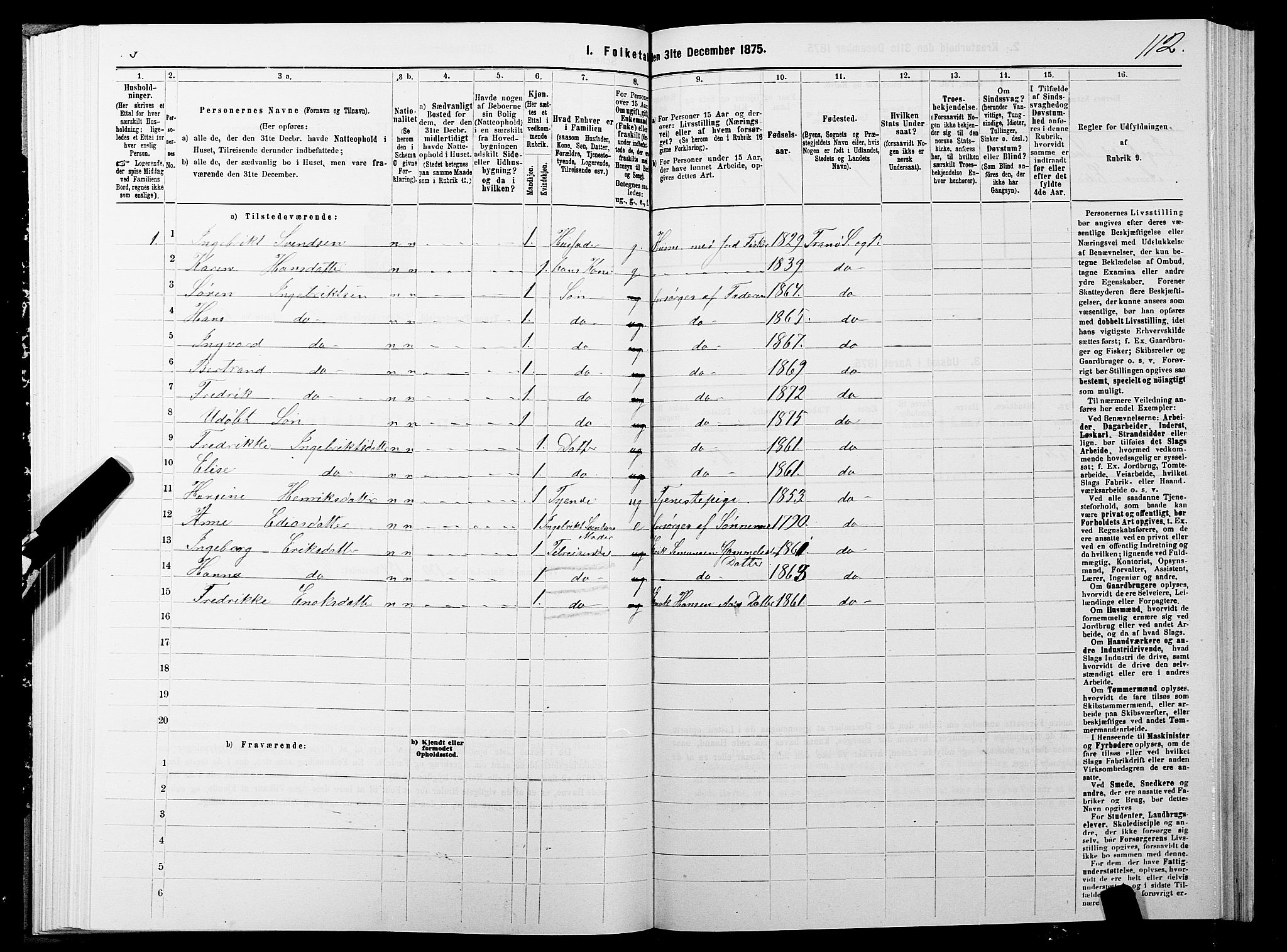 SATØ, 1875 census for 1927P Tranøy, 1875, p. 4112