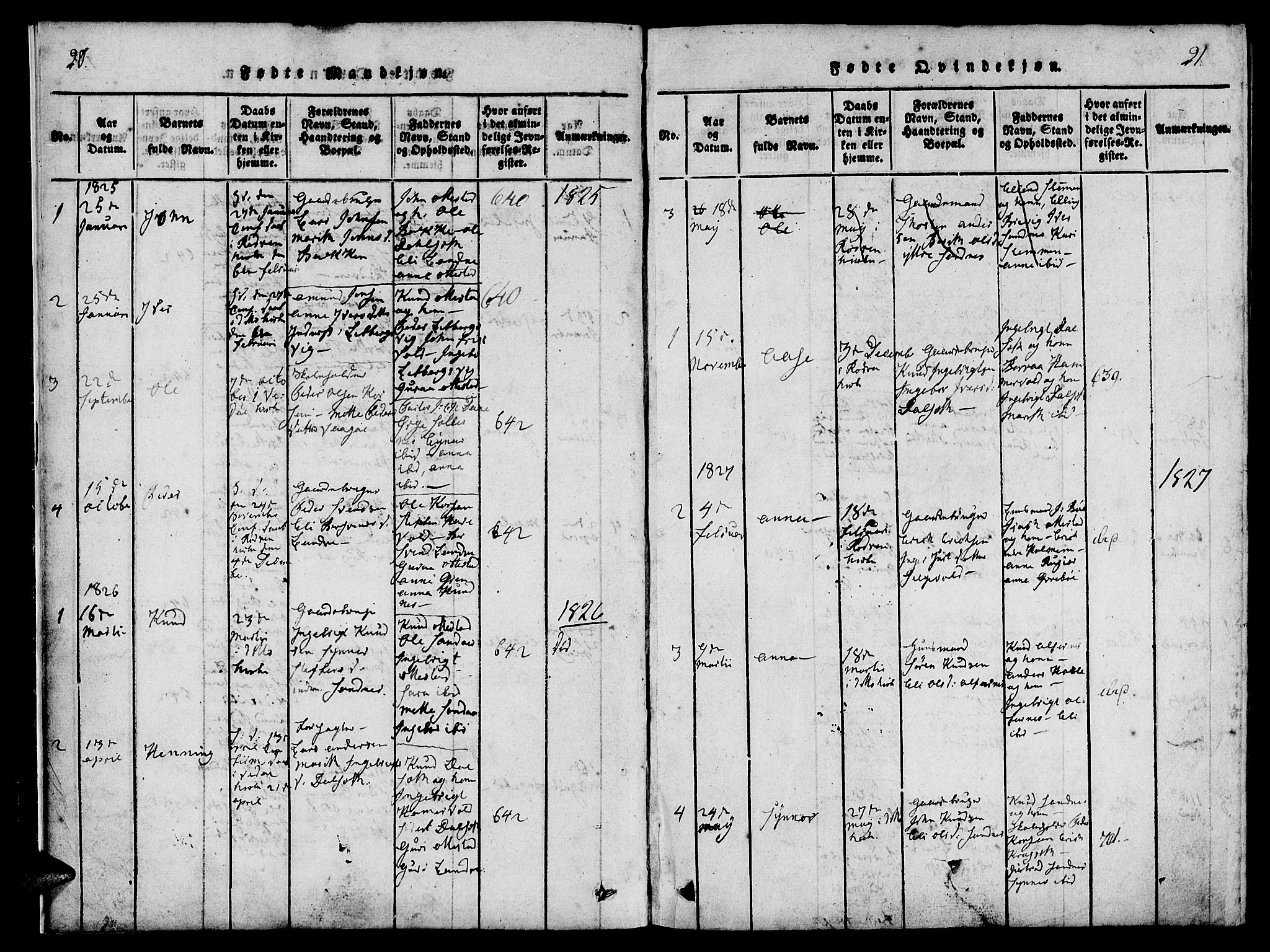 Ministerialprotokoller, klokkerbøker og fødselsregistre - Møre og Romsdal, SAT/A-1454/548/L0612: Parish register (official) no. 548A01, 1818-1846, p. 20-21