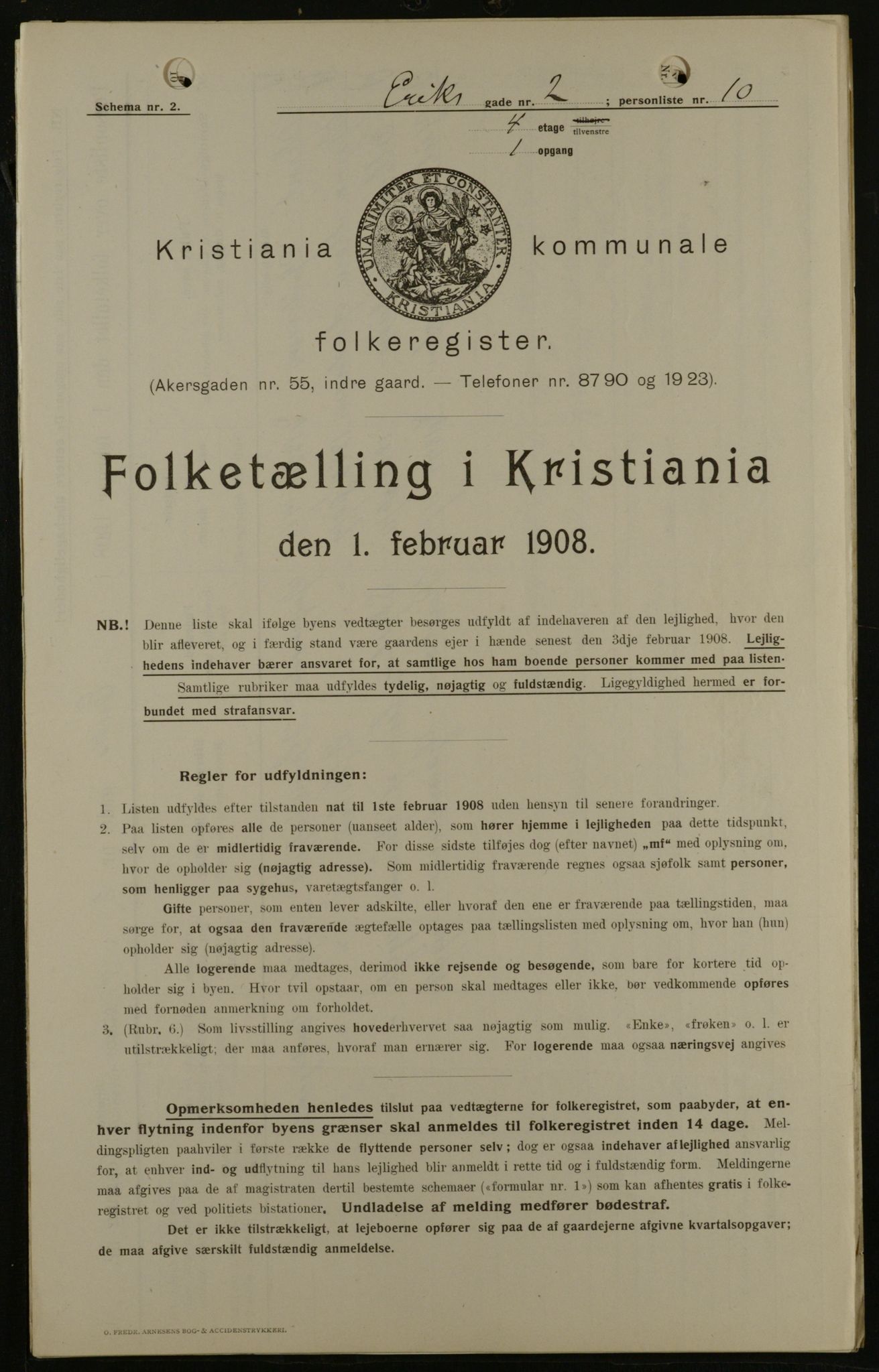 OBA, Municipal Census 1908 for Kristiania, 1908, p. 17969
