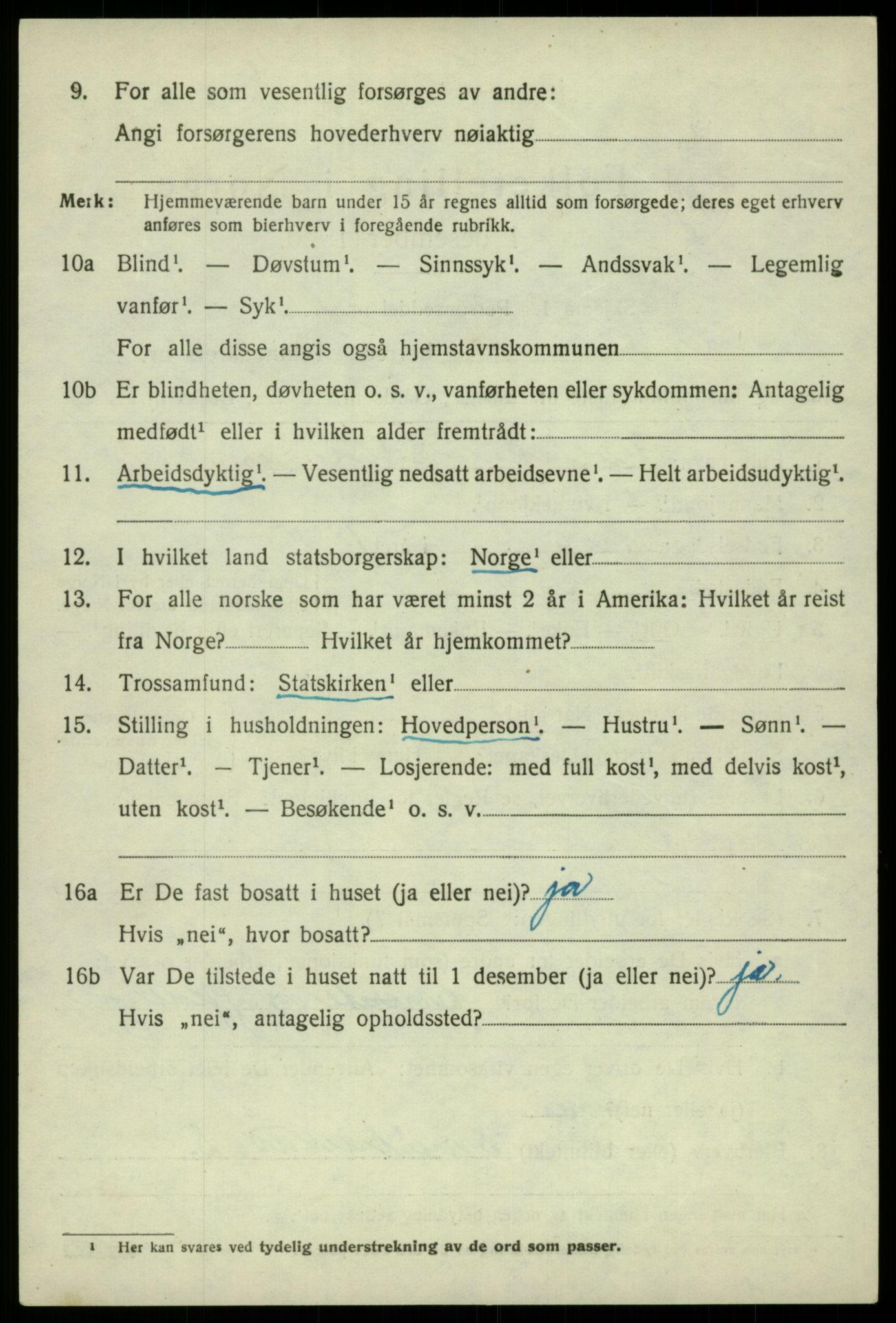 SAB, 1920 census for Odda, 1920, p. 1832