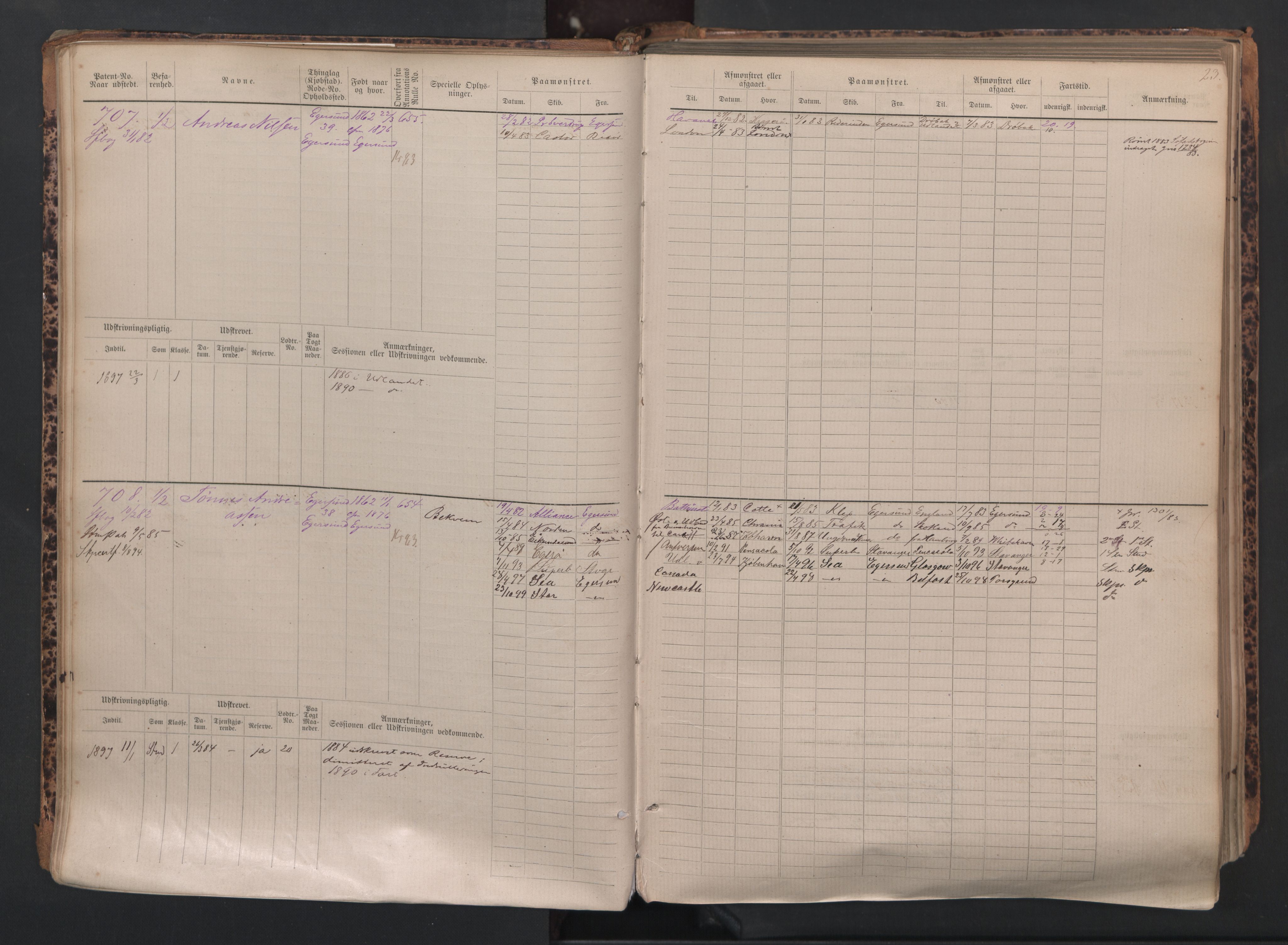 Egersund mønstringskrets, SAK/2031-0019/F/Fb/L0002: Hovedrulle nr 667-1330, O-4, 1880-1940, p. 24