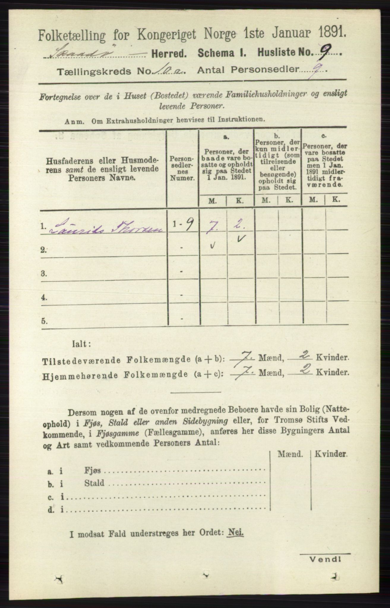 RA, 1891 census for 0815 Skåtøy, 1891, p. 4022