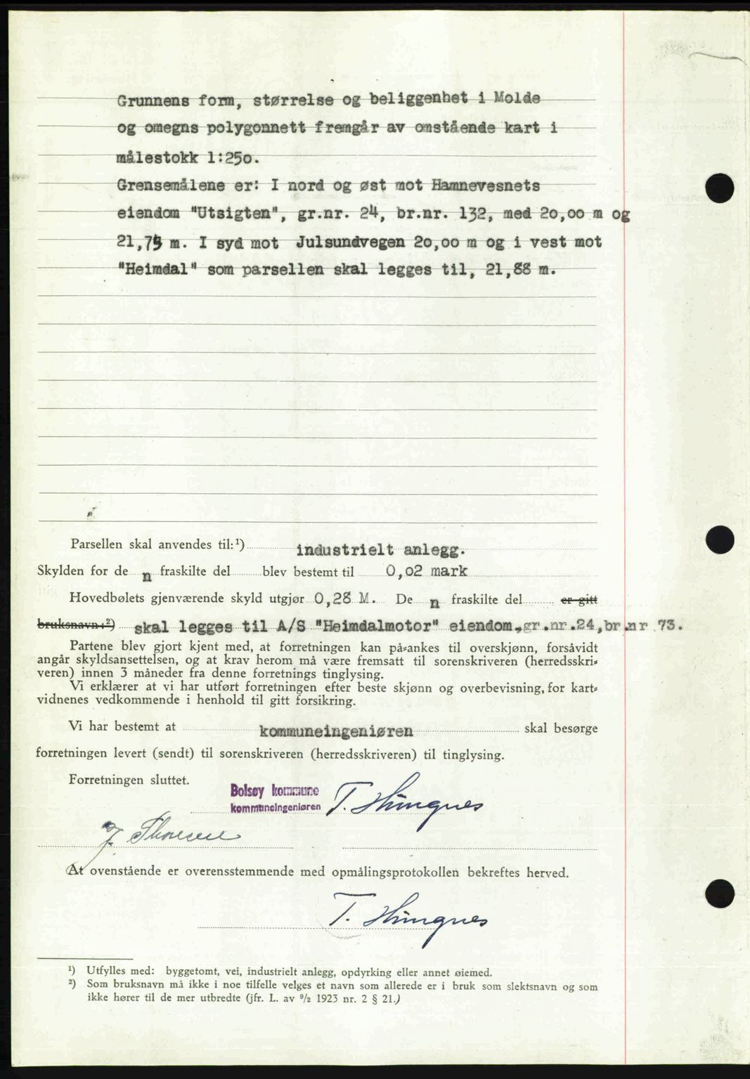 Romsdal sorenskriveri, AV/SAT-A-4149/1/2/2C: Mortgage book no. A22, 1947-1947, Diary no: : 986/1947