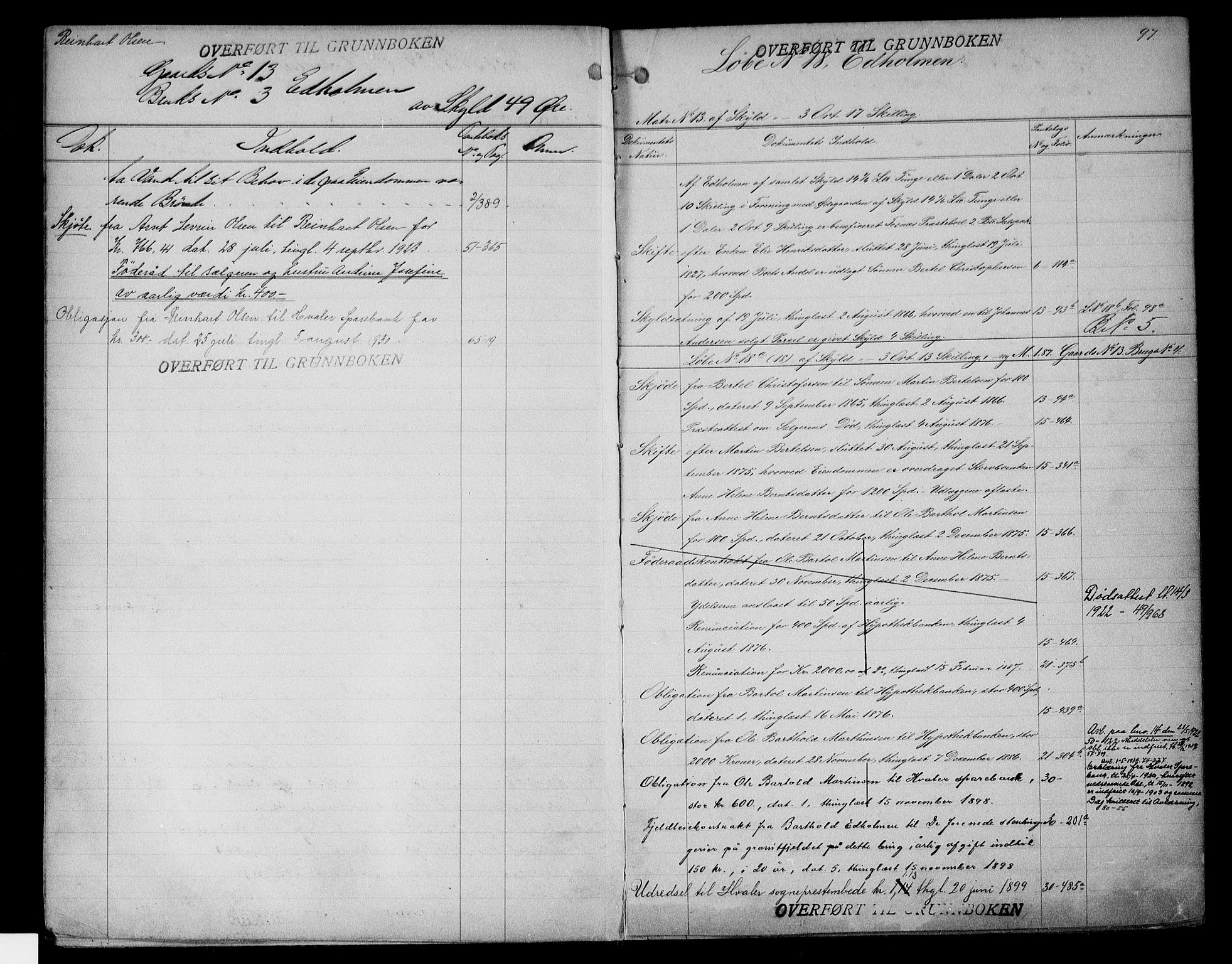 Onsøy sorenskriveri, AV/SAO-A-10474/G/Gb/Gbc/L0001a: Mortgage register no. III 1a, 1887, p. 97
