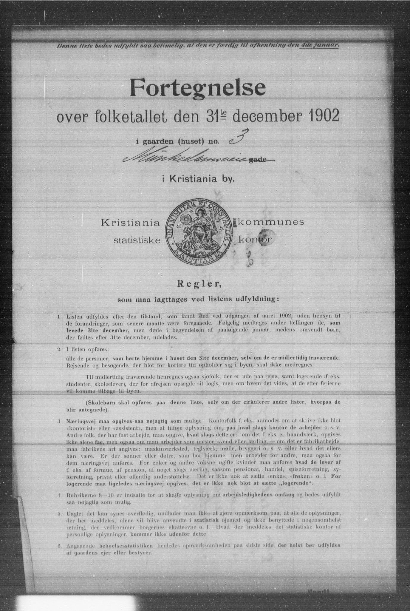 OBA, Municipal Census 1902 for Kristiania, 1902, p. 12646