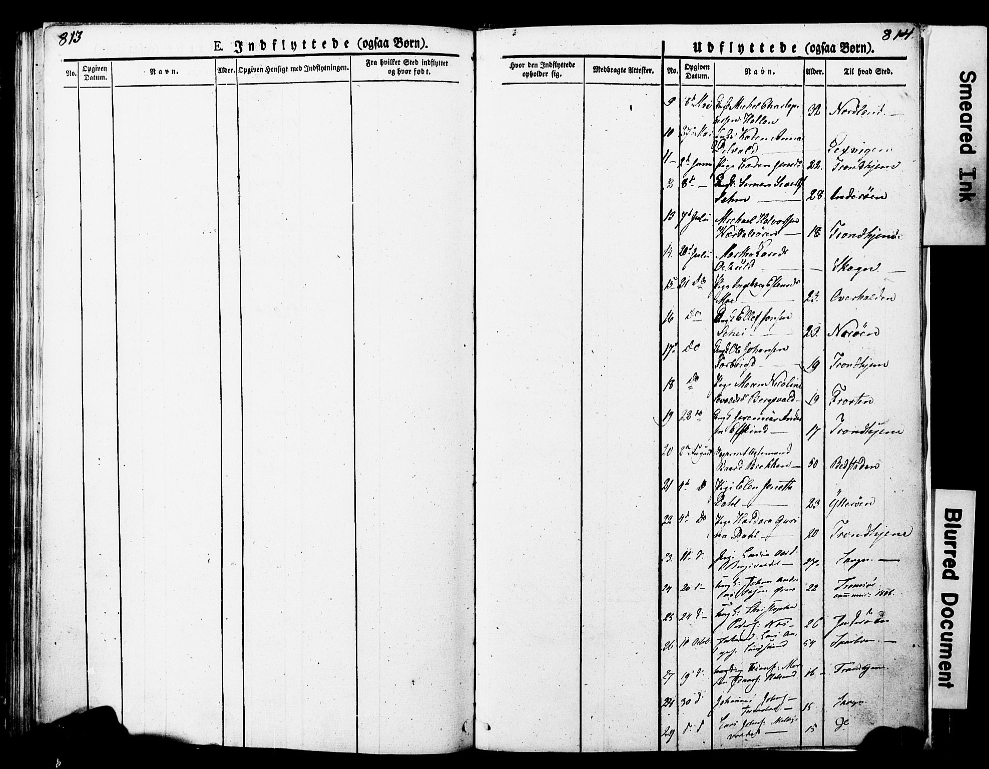 Ministerialprotokoller, klokkerbøker og fødselsregistre - Nord-Trøndelag, AV/SAT-A-1458/723/L0243: Parish register (official) no. 723A12, 1822-1851, p. 813-814