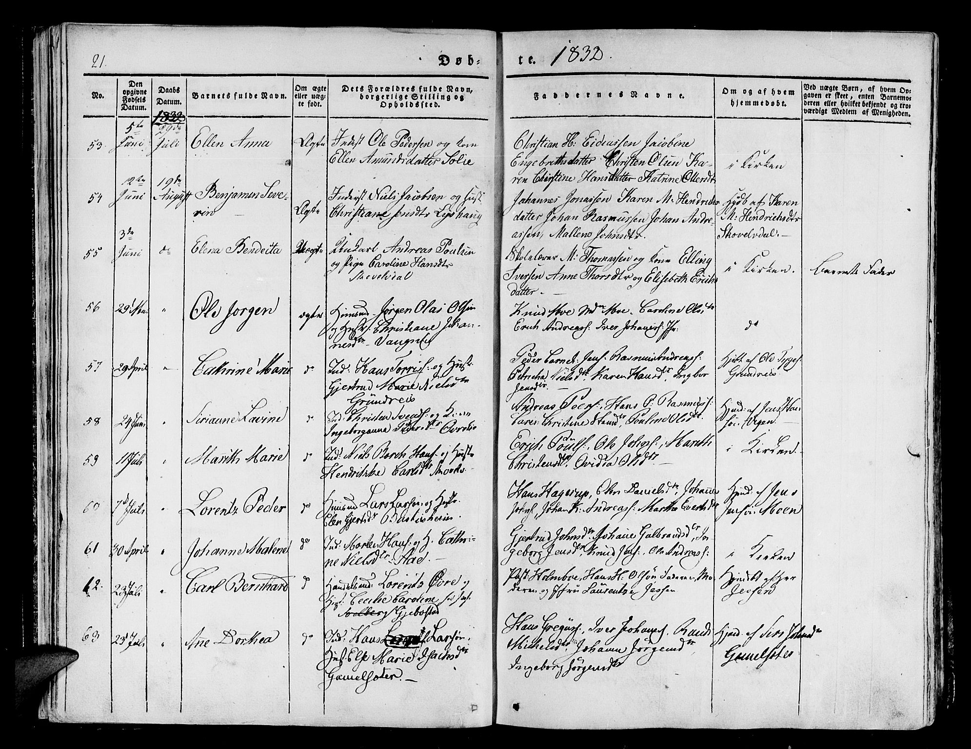 Tranøy sokneprestkontor, SATØ/S-1313/I/Ia/Iaa/L0005kirke: Parish register (official) no. 5, 1829-1844, p. 21