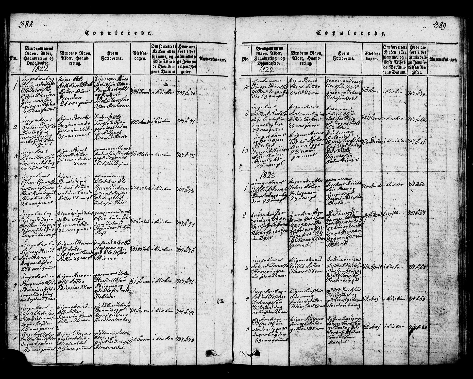 Ministerialprotokoller, klokkerbøker og fødselsregistre - Nord-Trøndelag, SAT/A-1458/717/L0169: Parish register (copy) no. 717C01, 1816-1834, p. 388-389